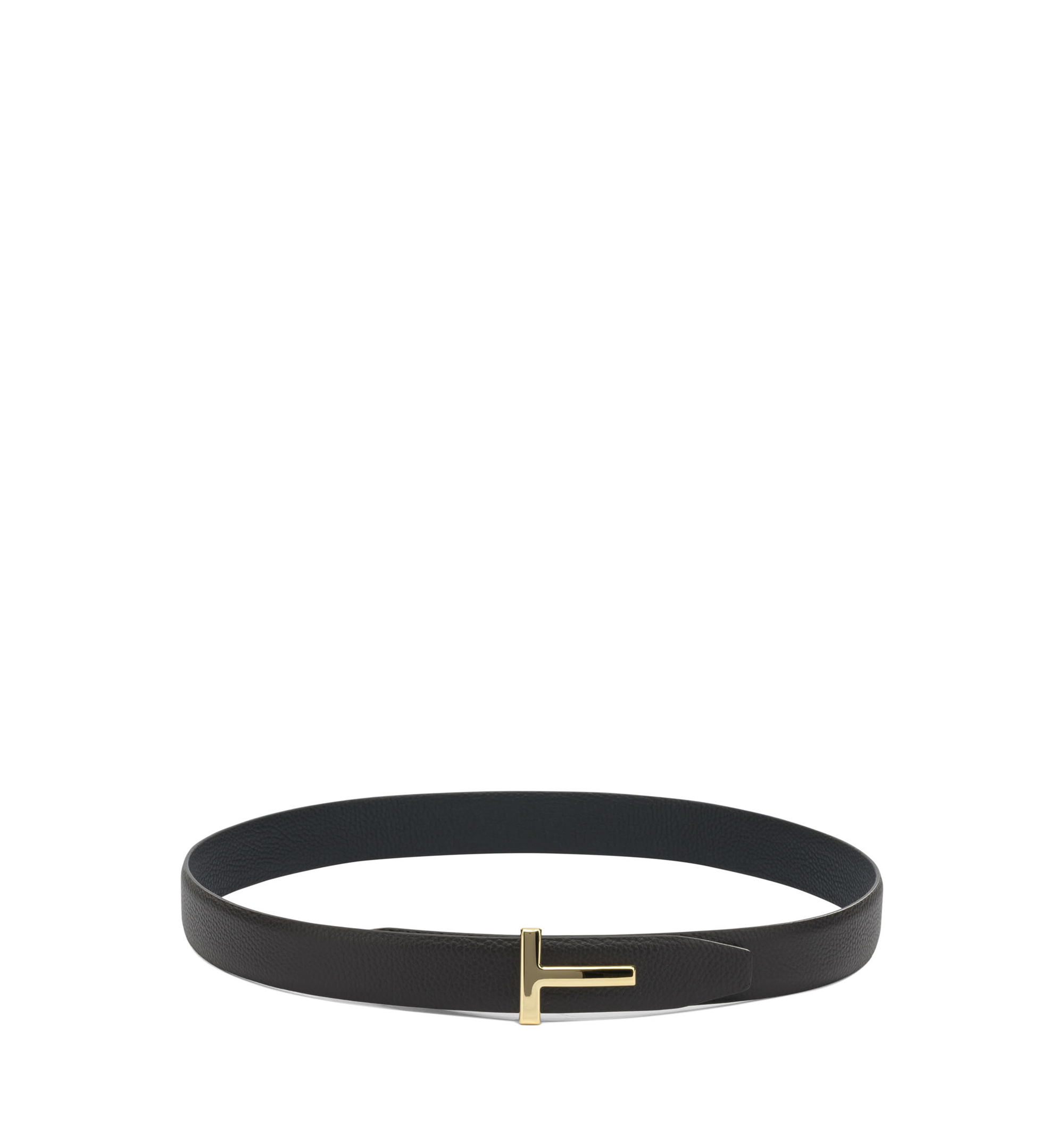 Icon T Belt in Grained Leather