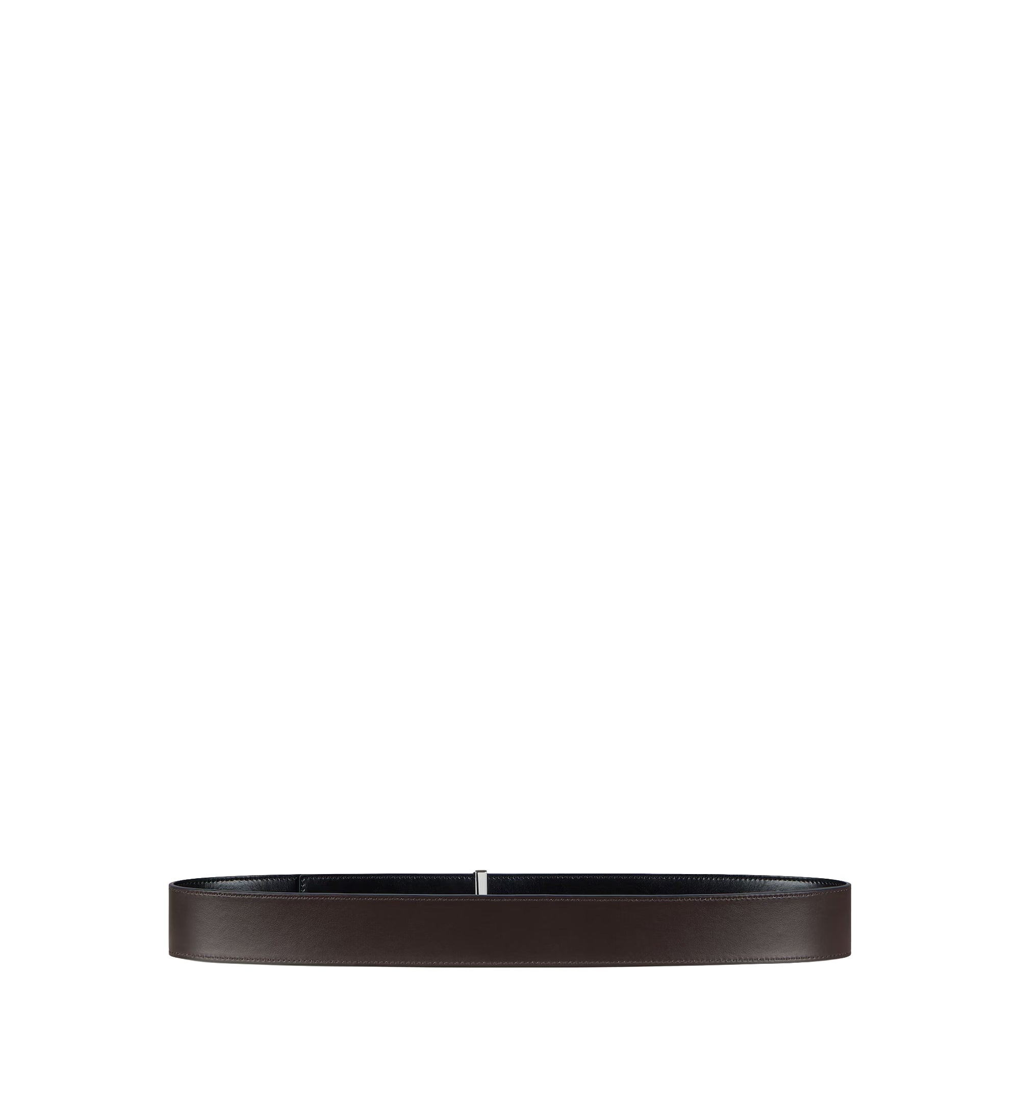 Label Reversible Belt In Leather