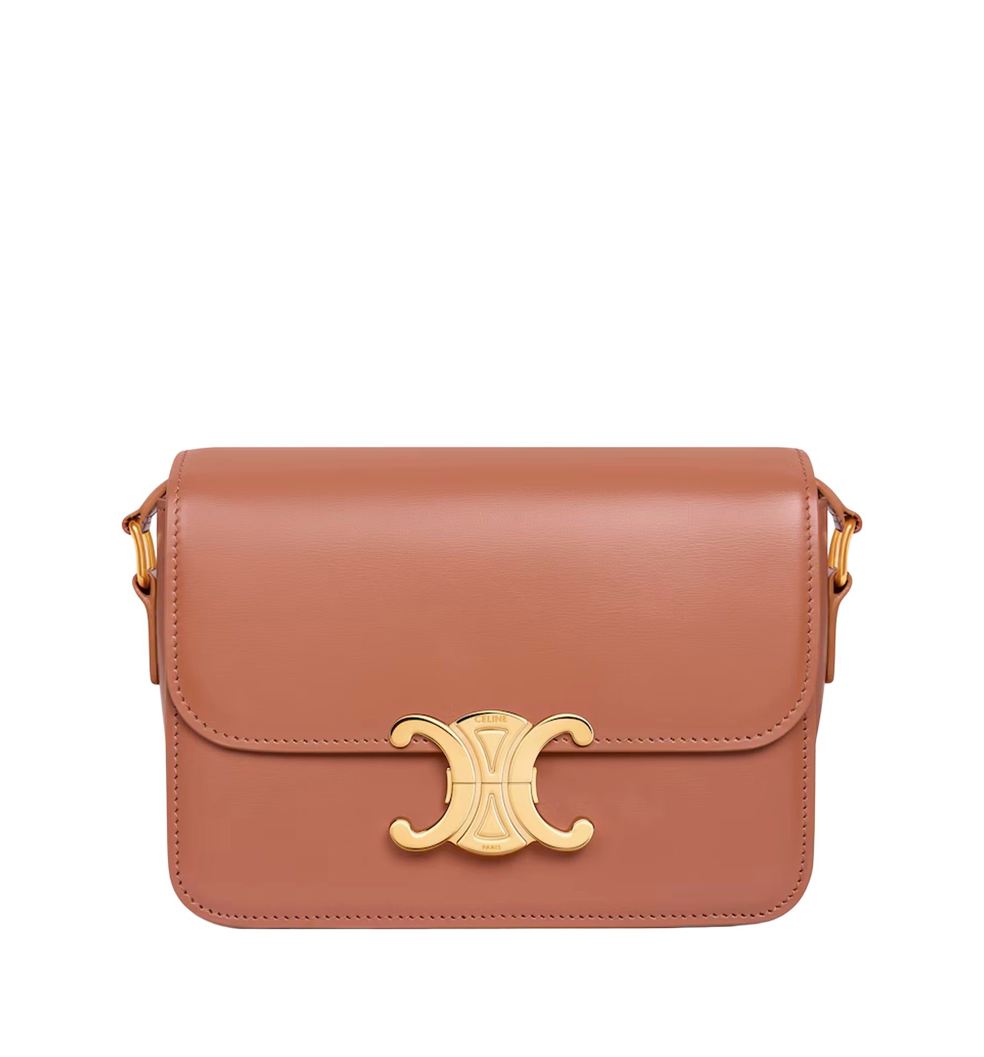 Teen Triomphe Bag In Shiny Calfskin