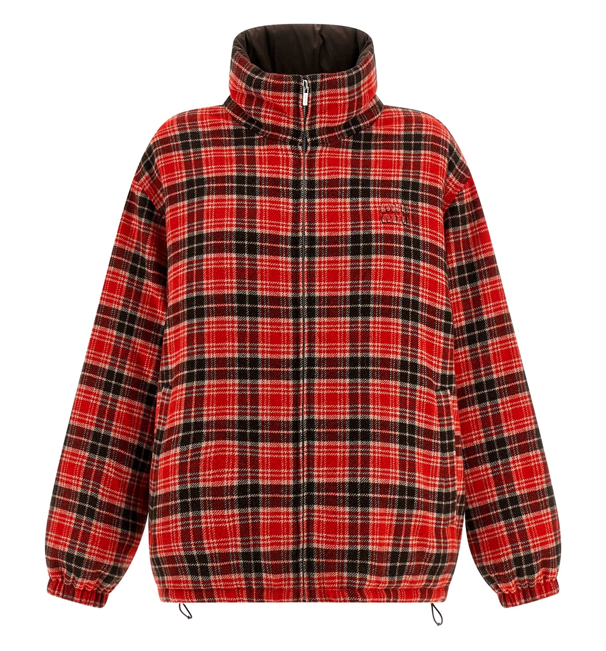 Reversible front logo down jacket