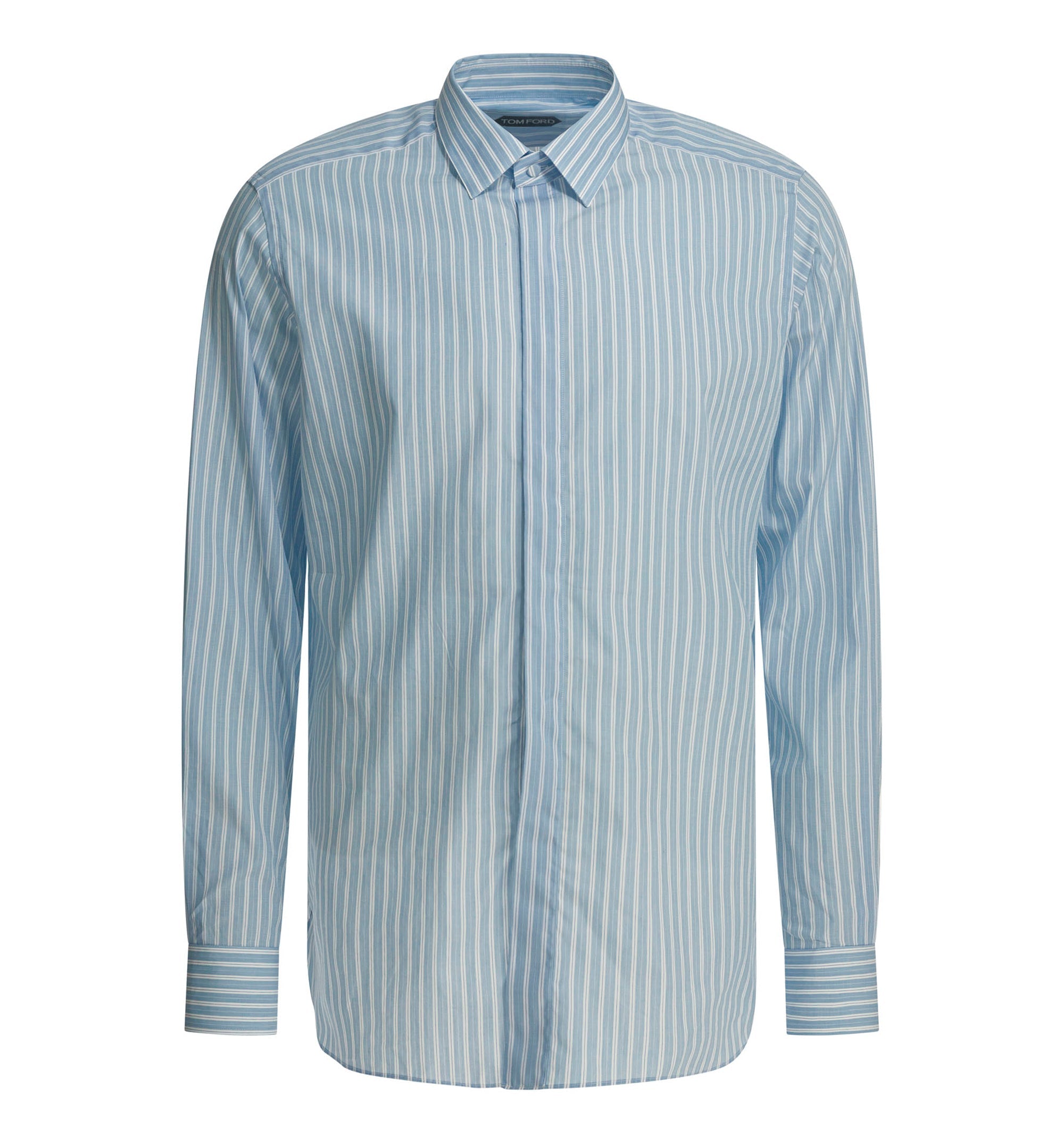 Classic Fit Striped Cotton Twill Shirt