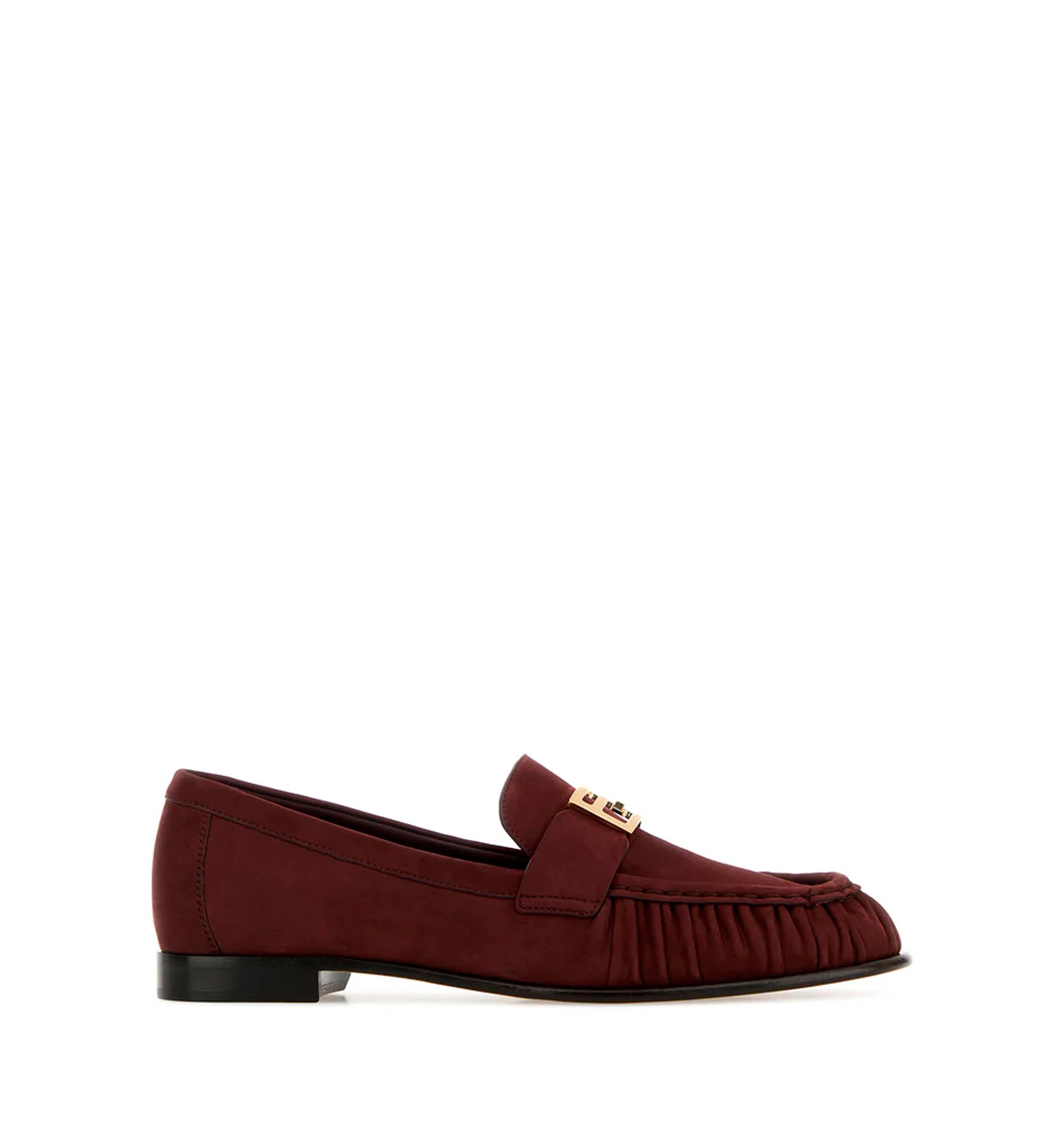 Chocolate suede loafers