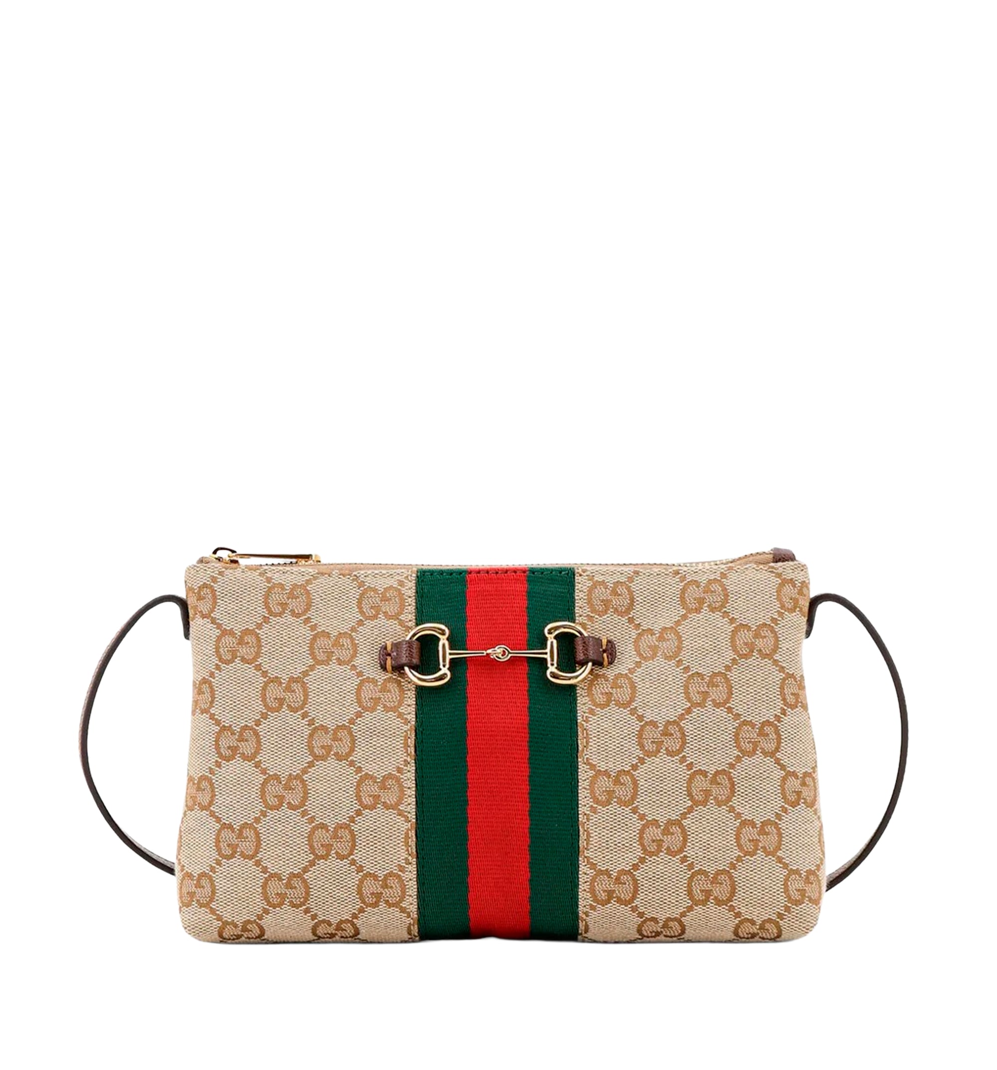 Gucci Horsebit Web wallet with strap