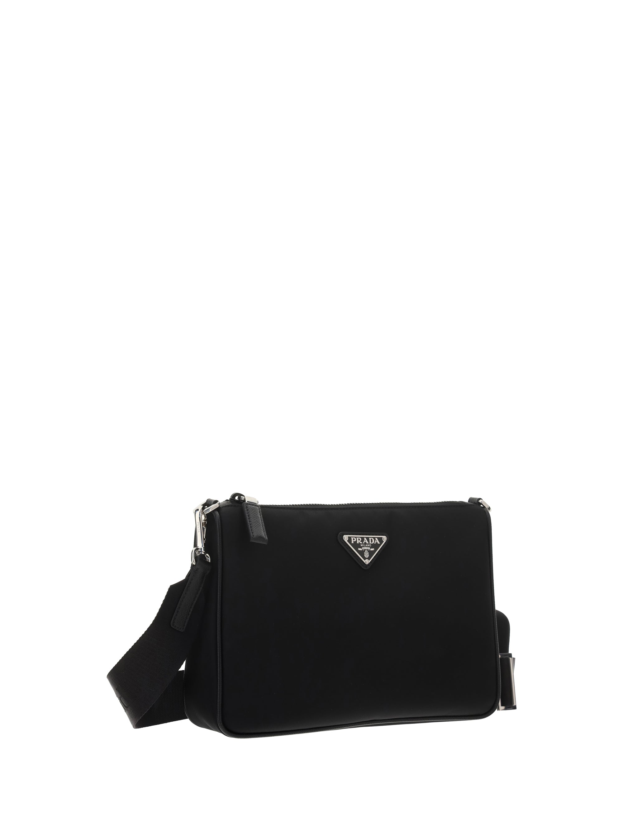 Re-Nylon and Saffiano Leather Shoulder Bag