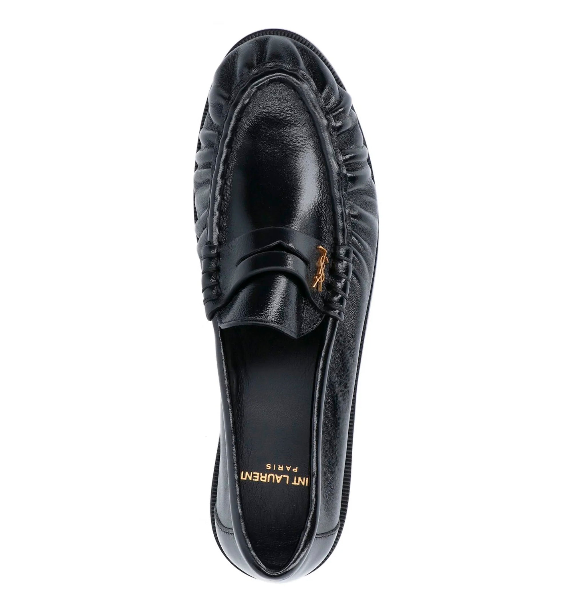 Le Loafer Penny Slippers in Shiny Creased Leather