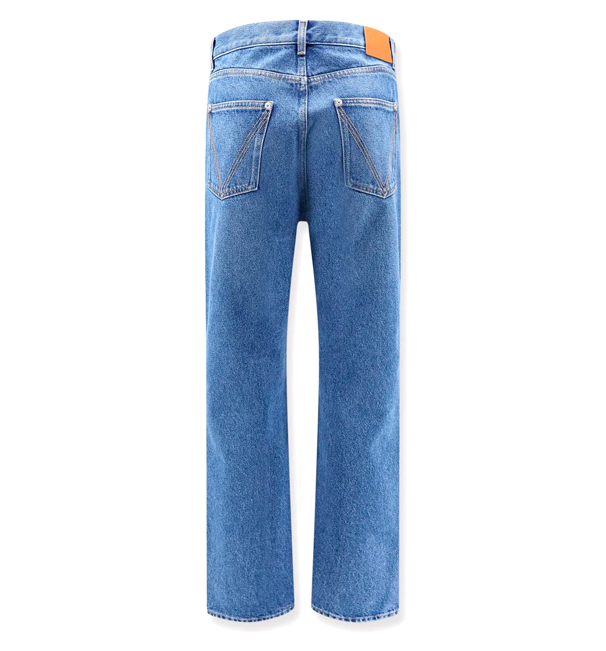 Medium Indigo Straight Leg Jeans