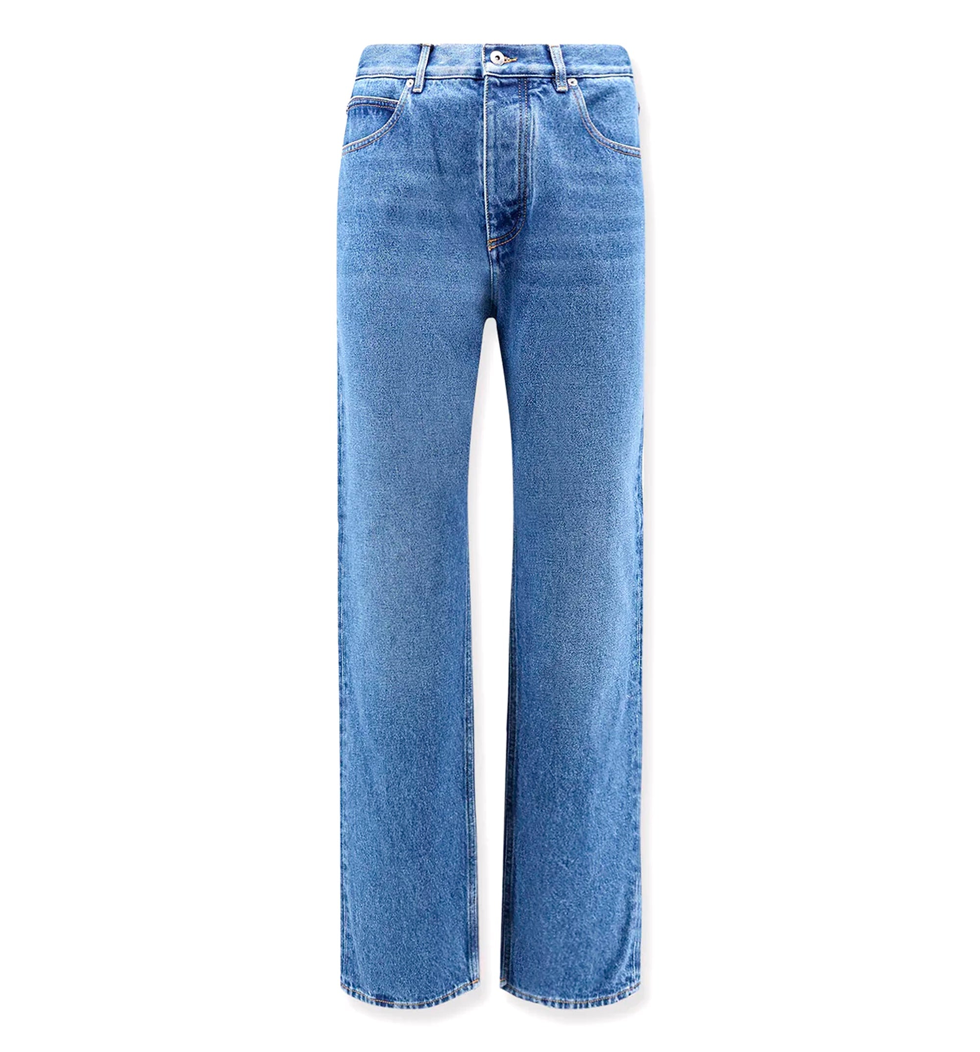 Medium Indigo Straight Leg Jeans