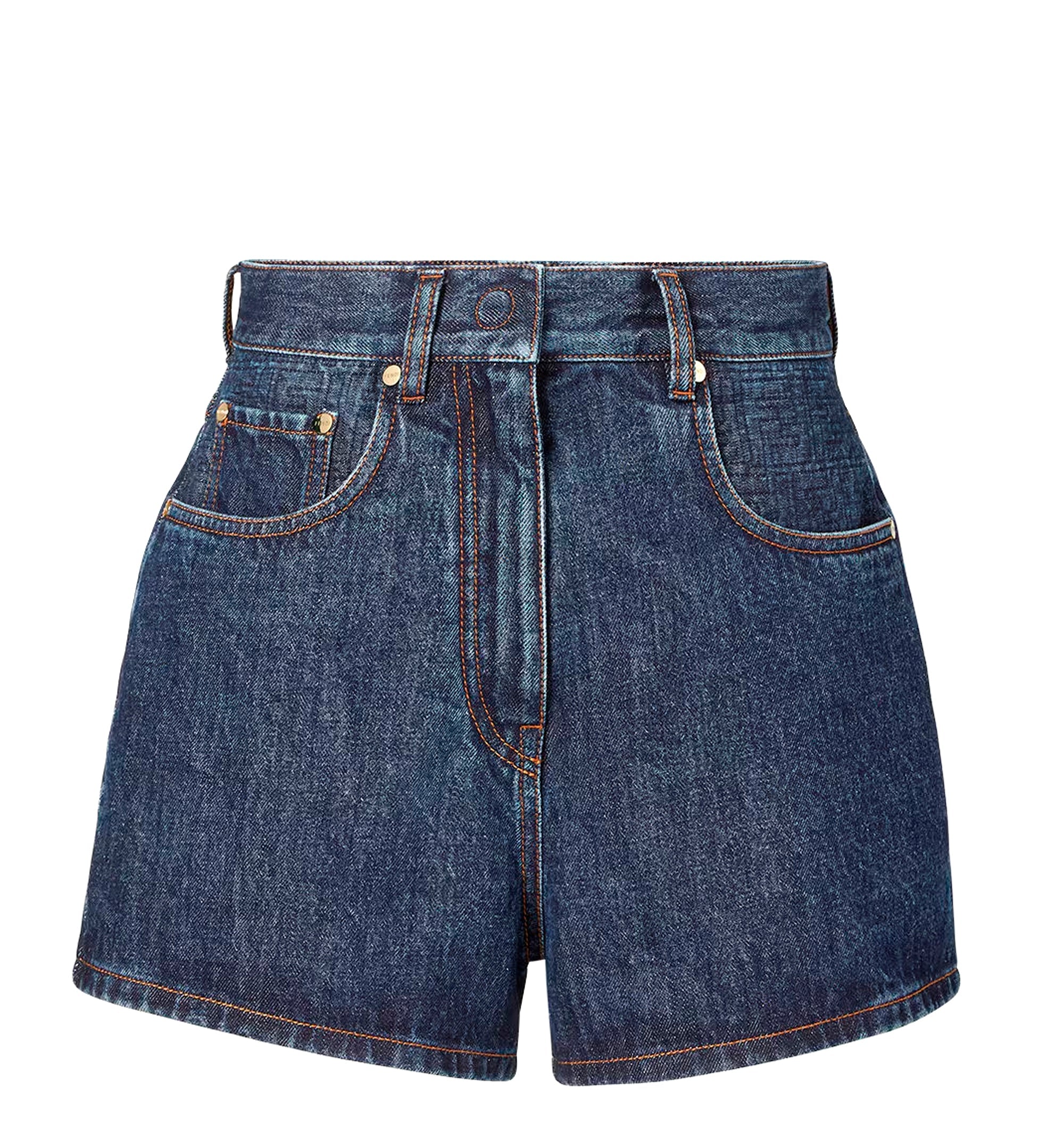 Dark blue denim shorts