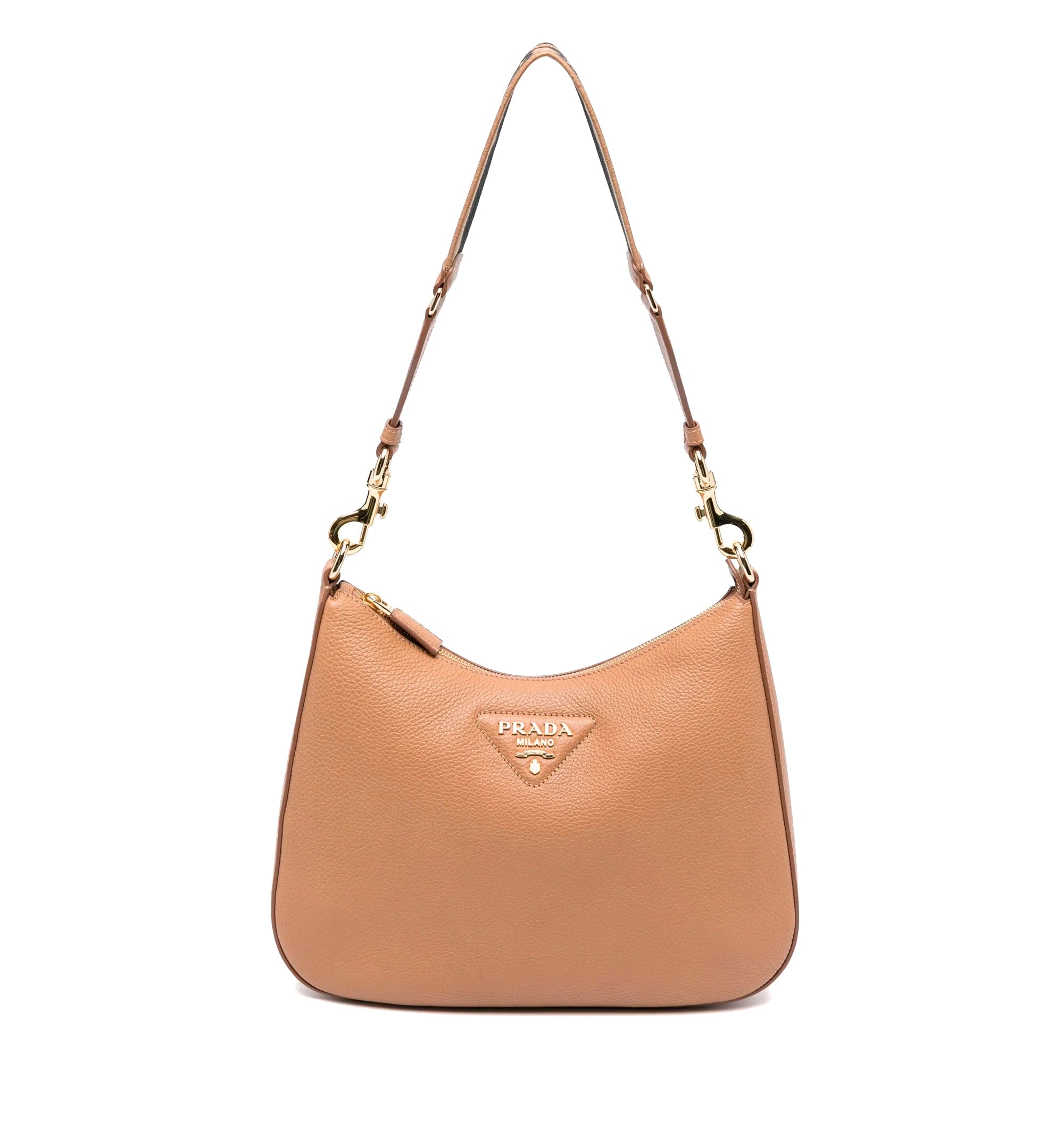 Logo-embossed Leather Shoulder Bag