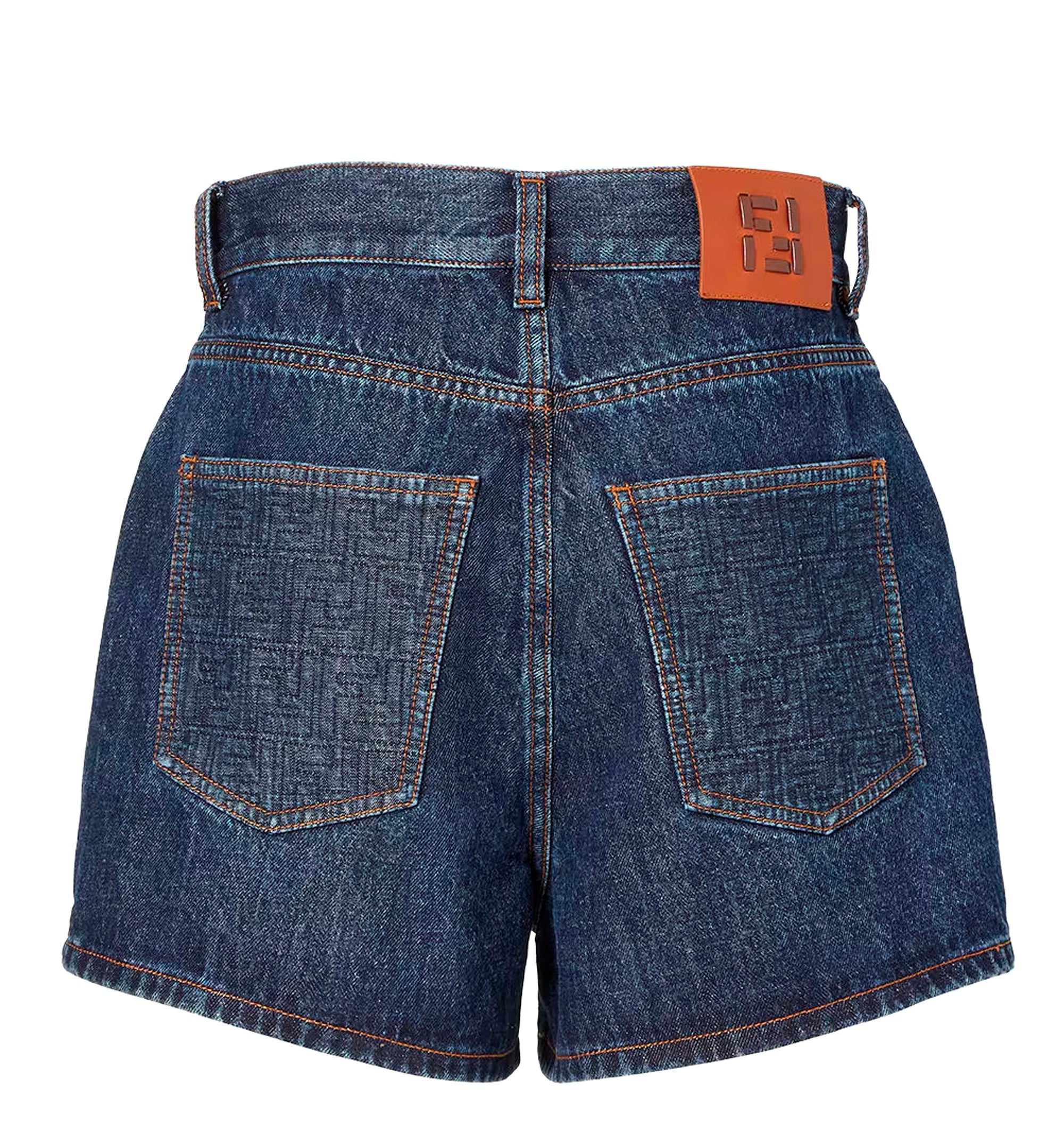 Dark blue denim shorts