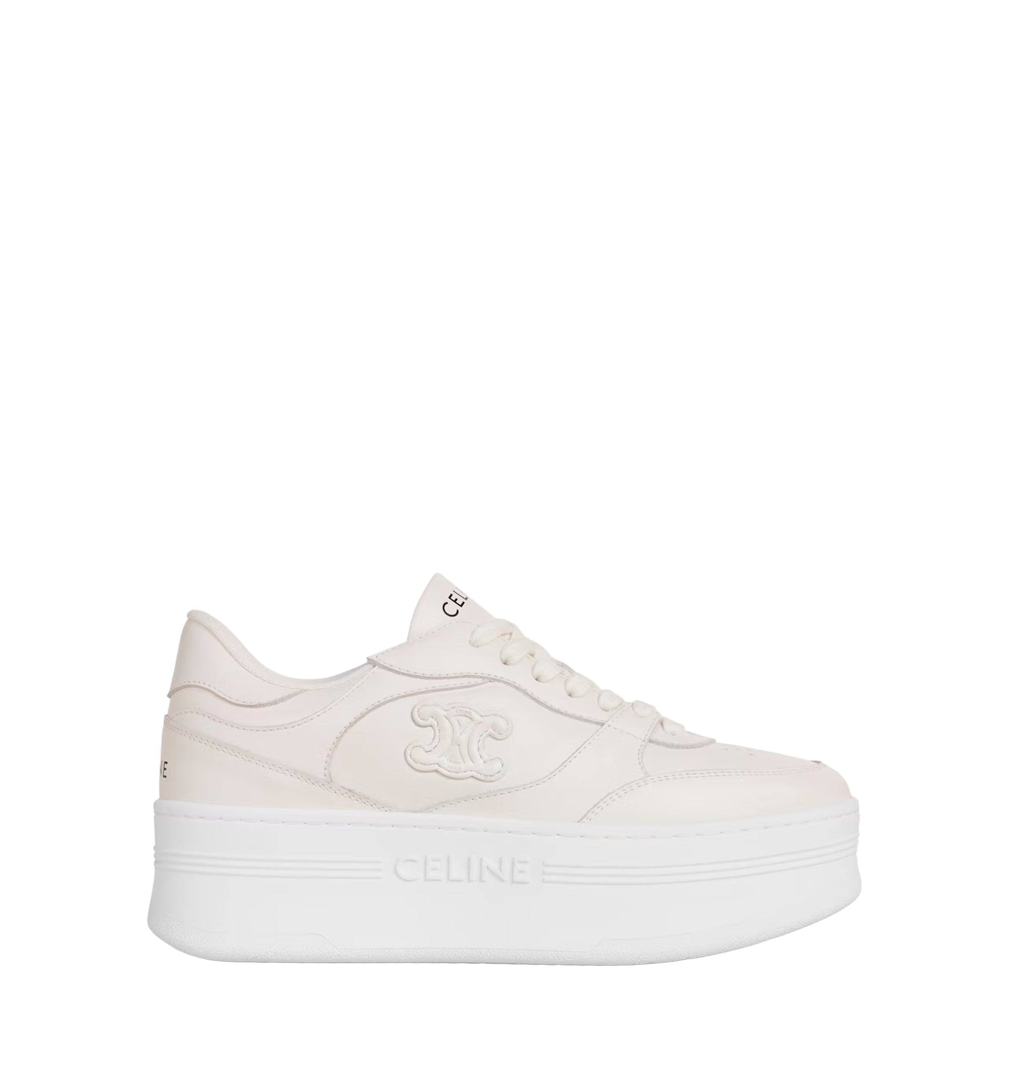 Block Wedge Sneaker In Calfskin