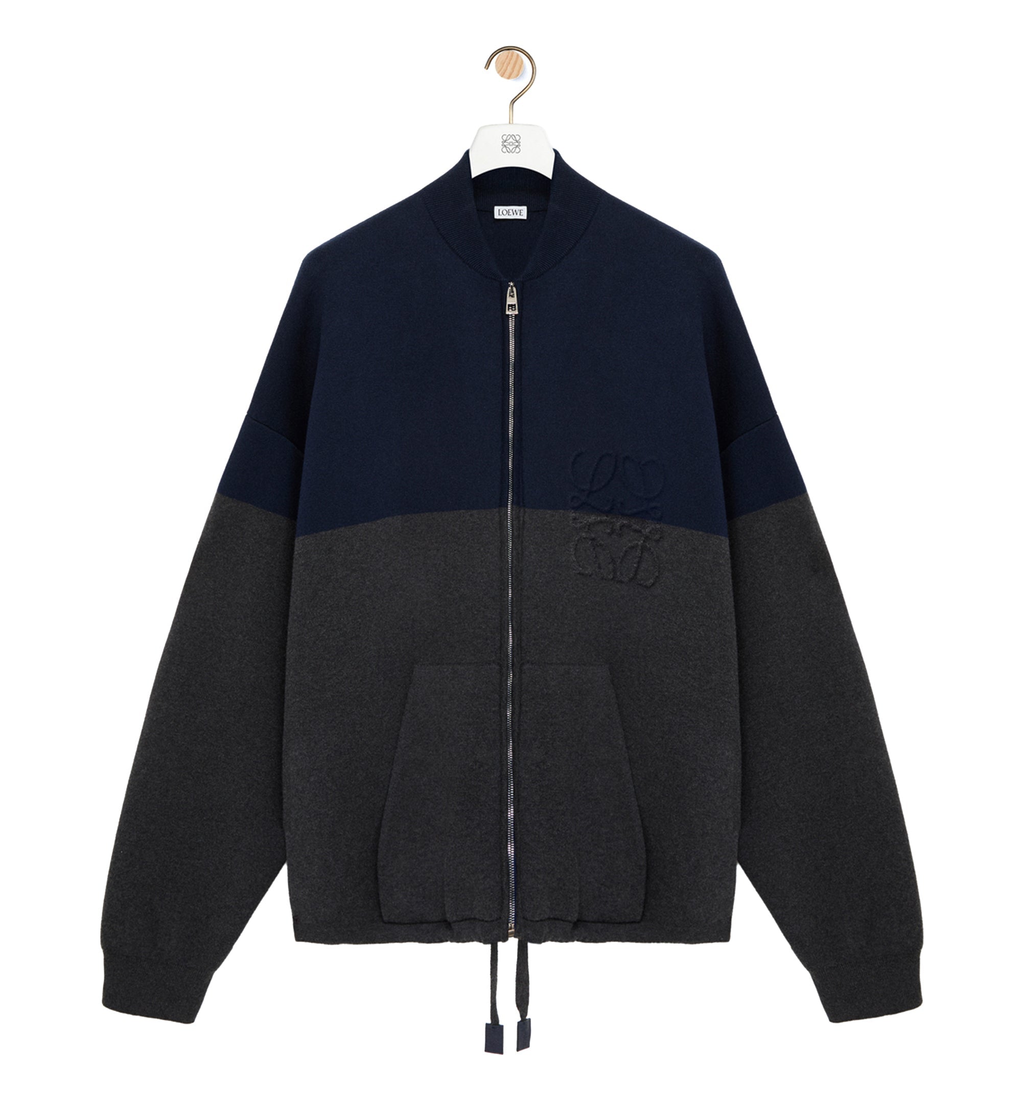 Zip-up cardigan in cotton blend