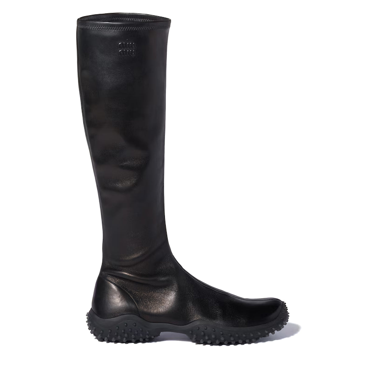 Stretch nappa leather boots