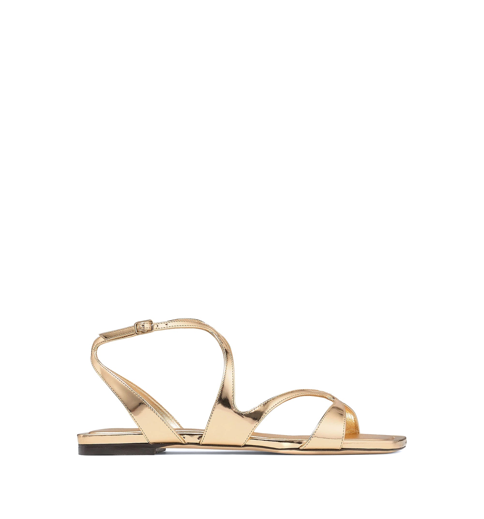 Ayla Flat Gold Metallic Leather Flats