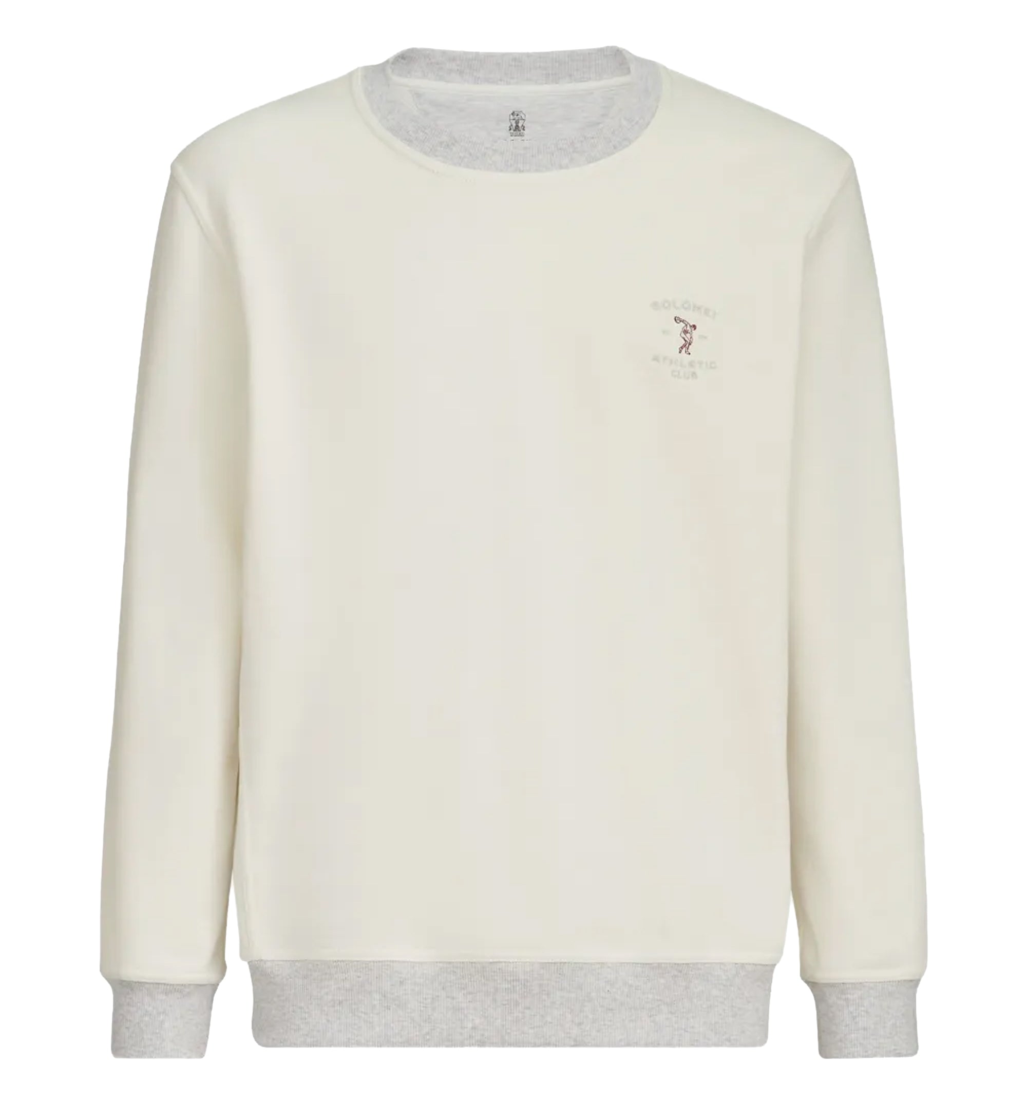 Cotton French terry sweatshirt with embroidery