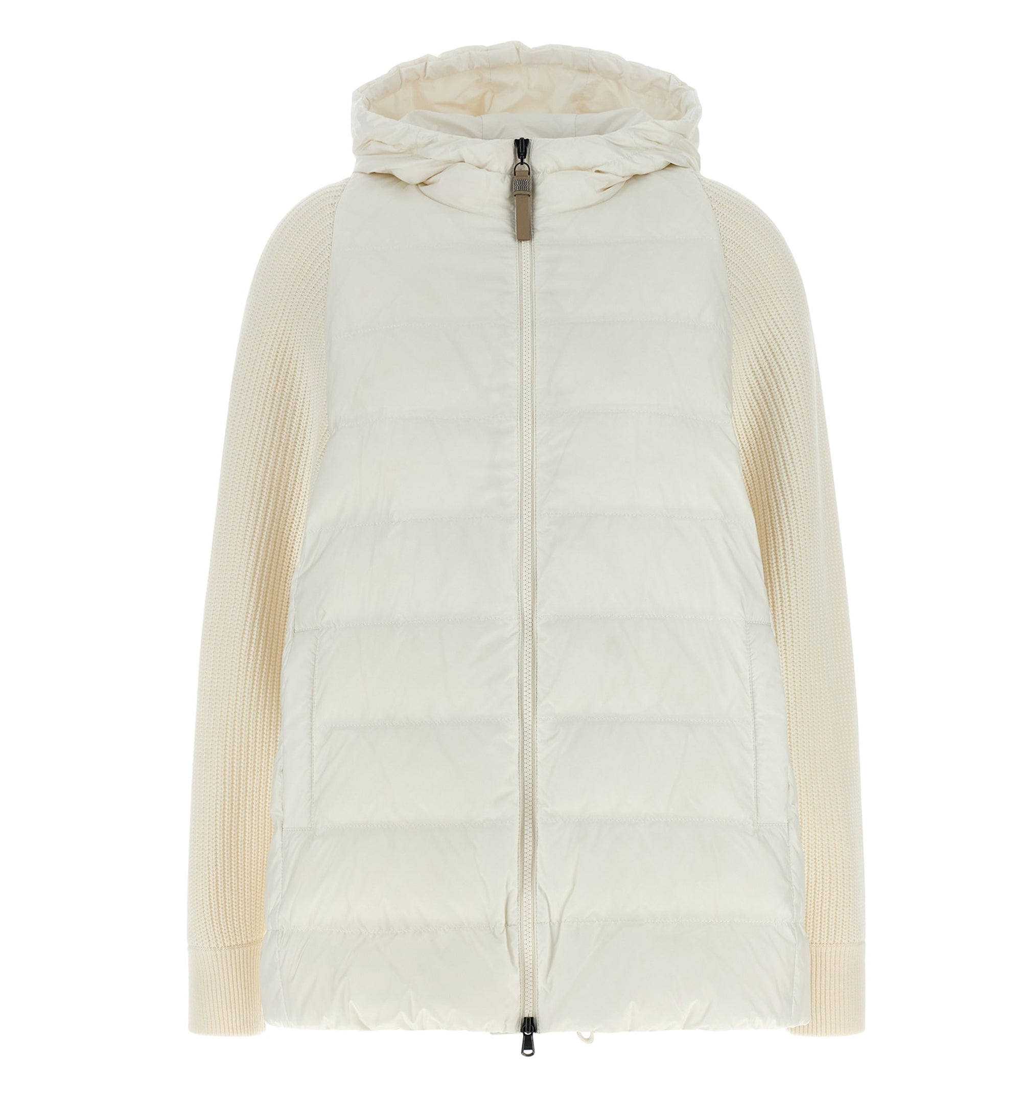 'Shiny Zipper Pull' down jacket