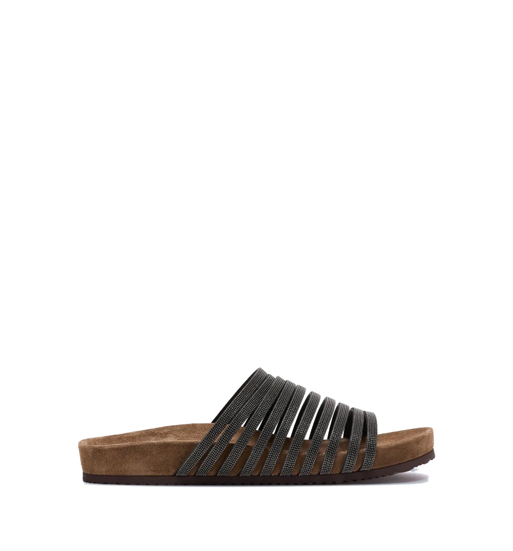 Monili-embellished strap sandals