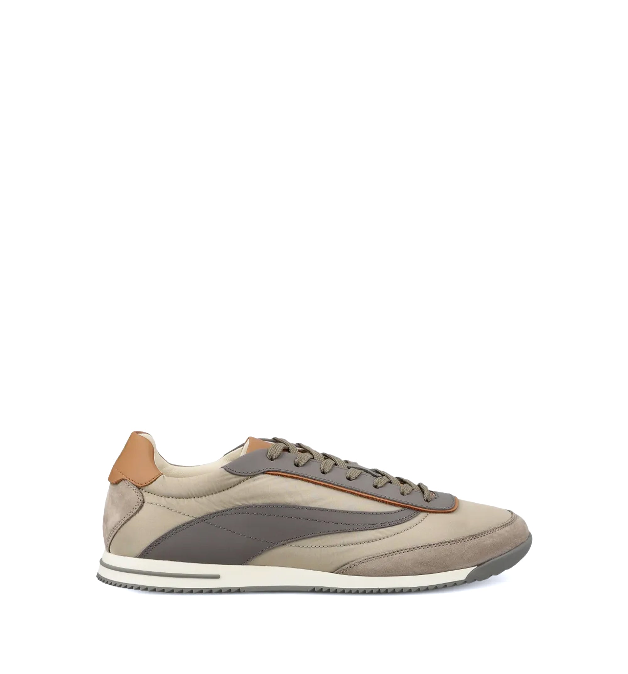 Leather-trim panelled sneakers