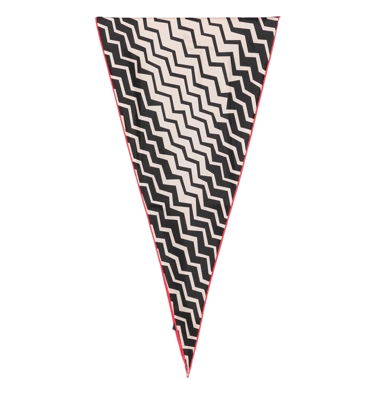 Zigzag-print Triangle Scarf