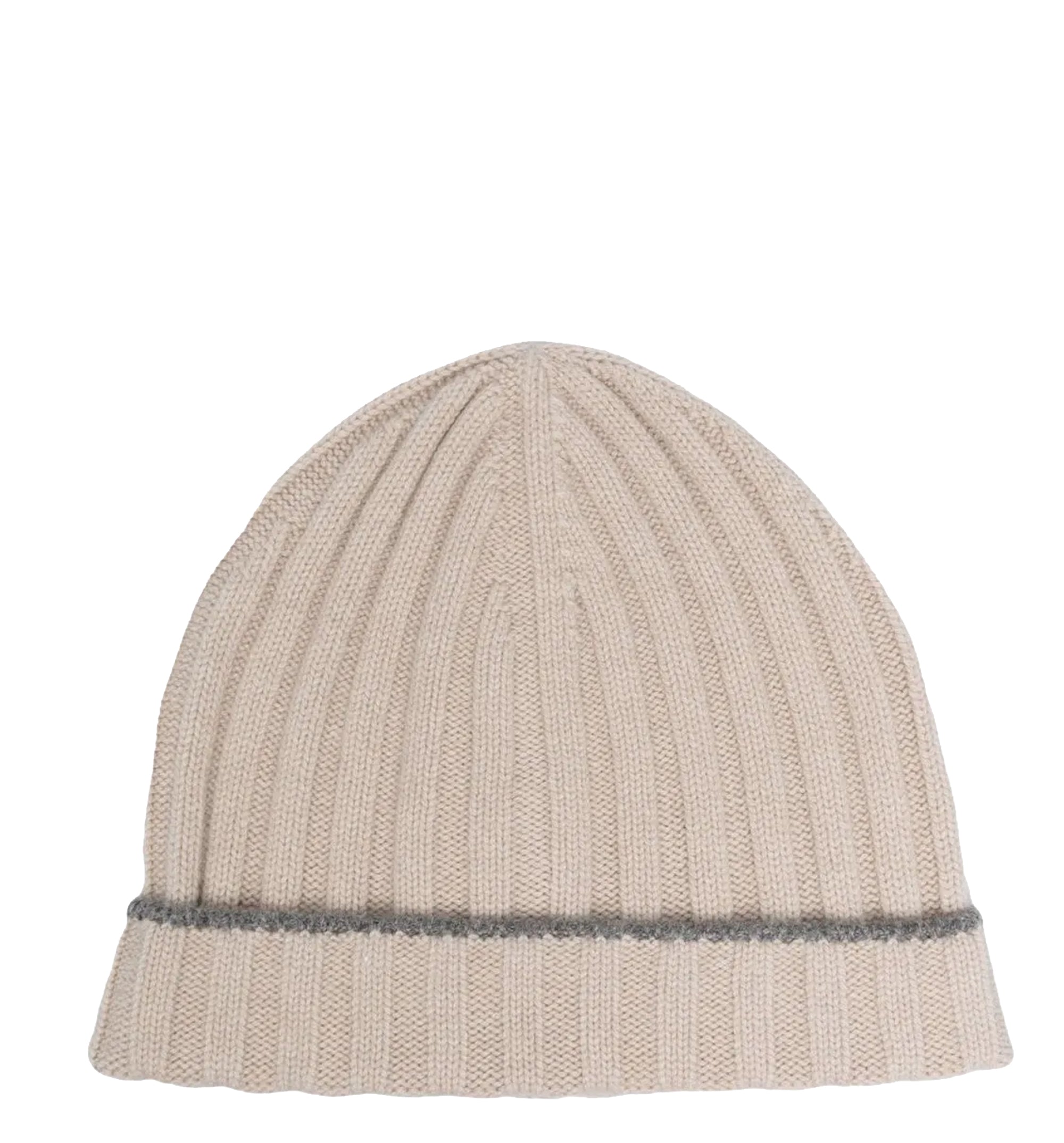 Ribbed cashmere beanie