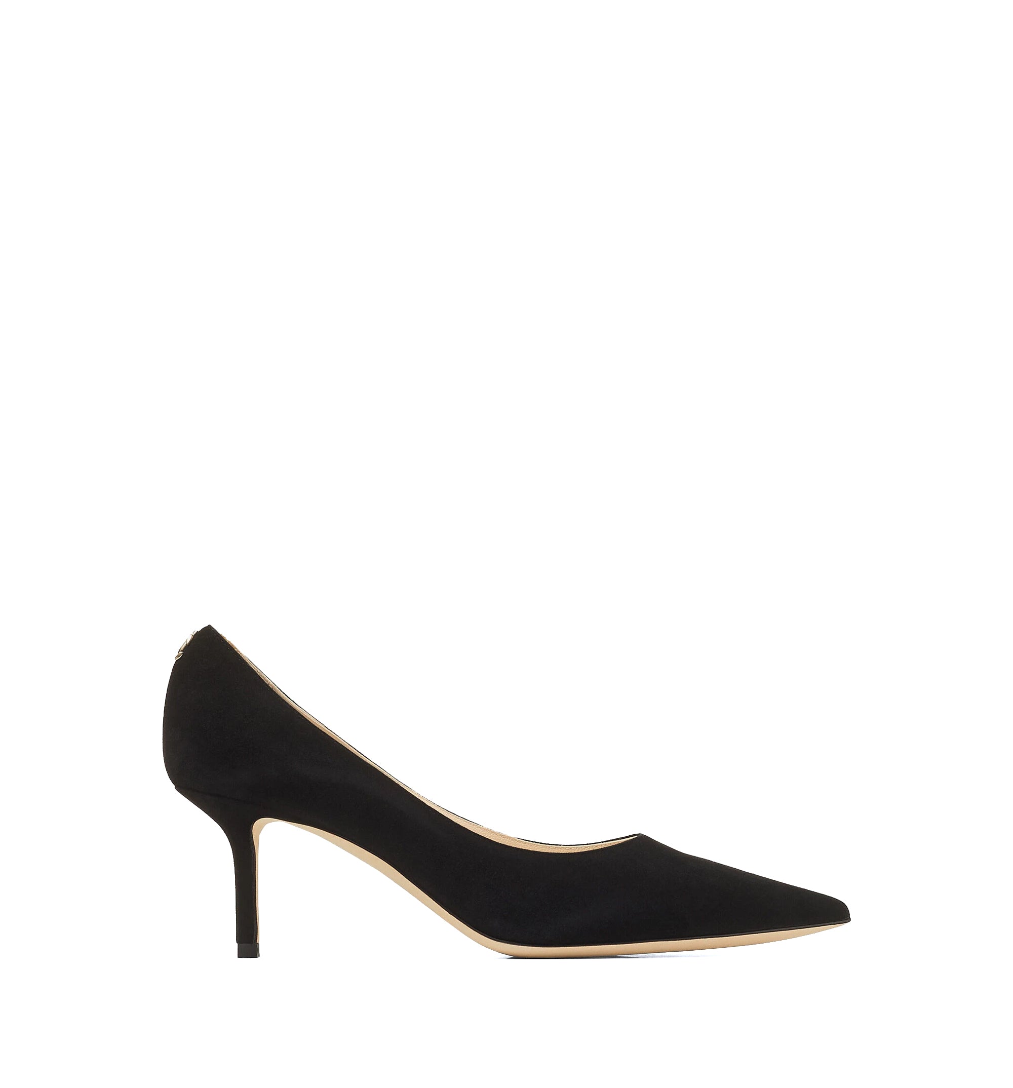 Love 65 Suede Pointed Pumps with JC Emblem