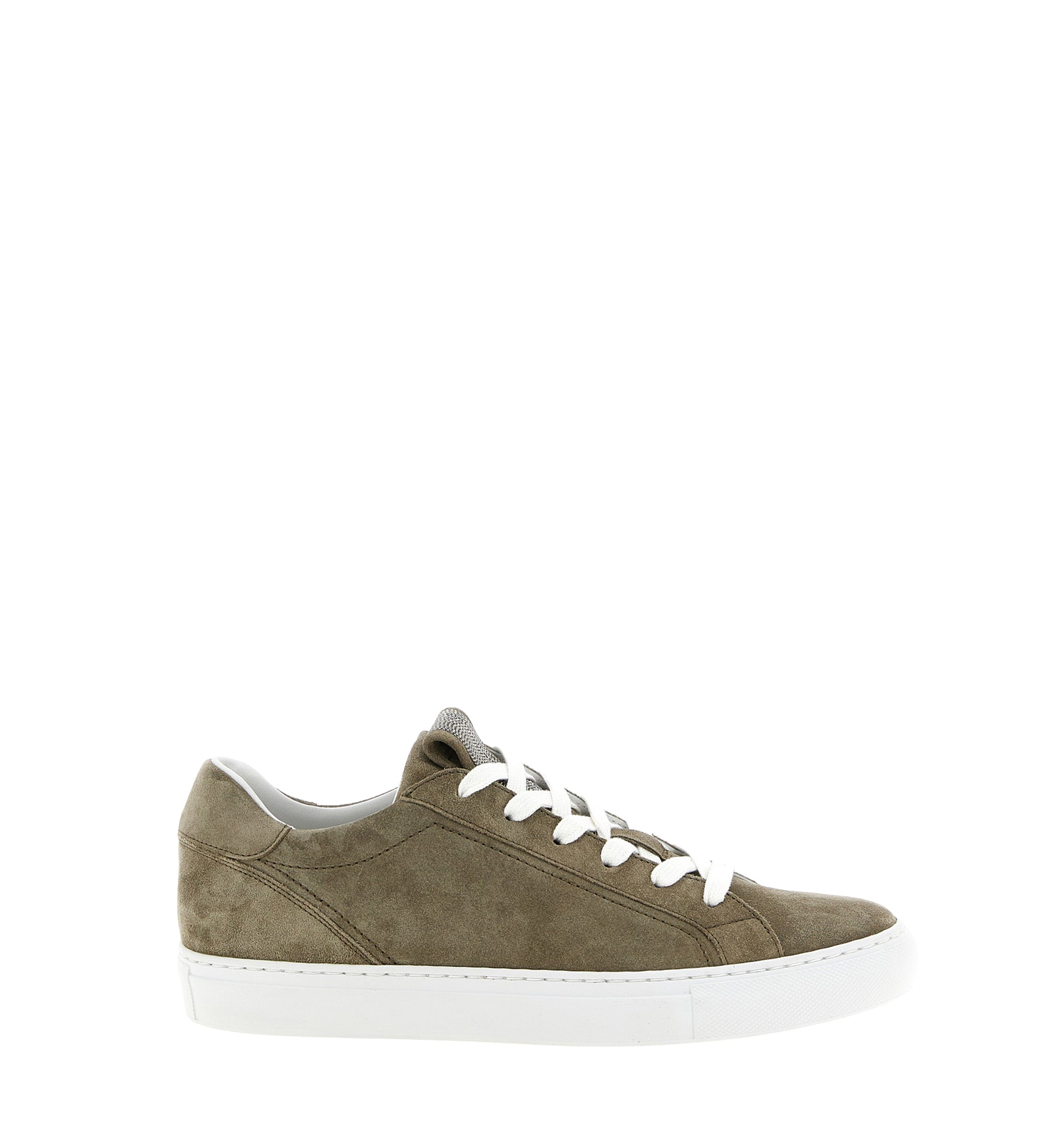 Monoli-embellished suede sneakers