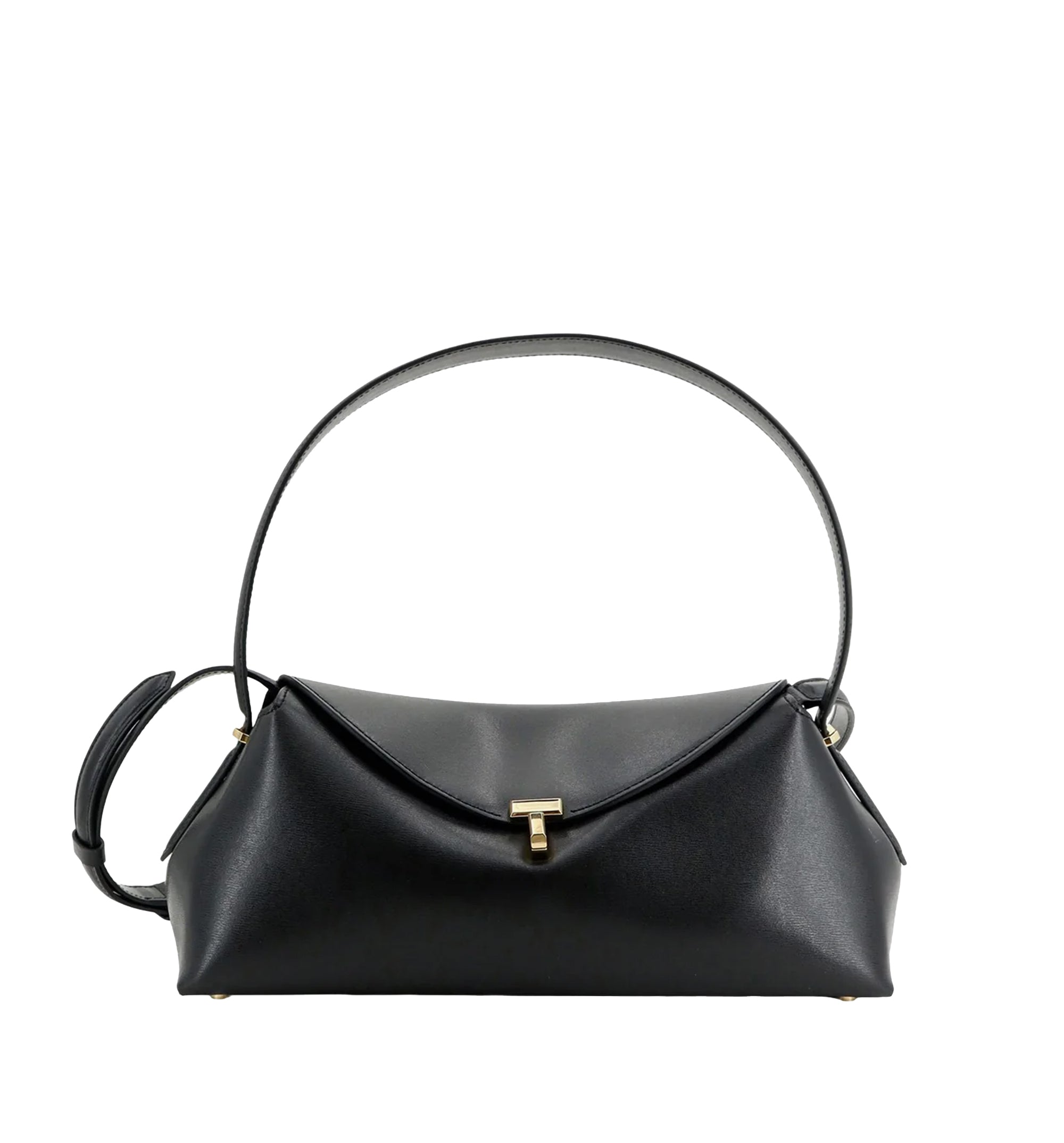 Hammered leather T-Lock shoulder bag