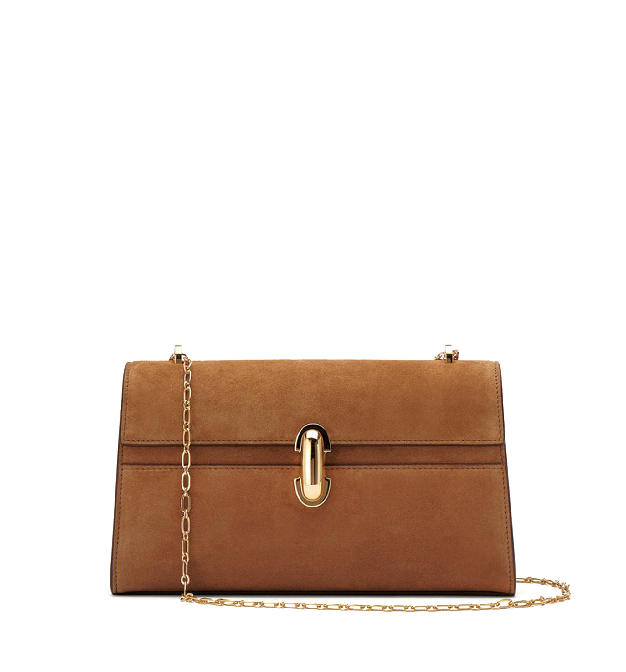 Symmetry Chain Pochette in Suede