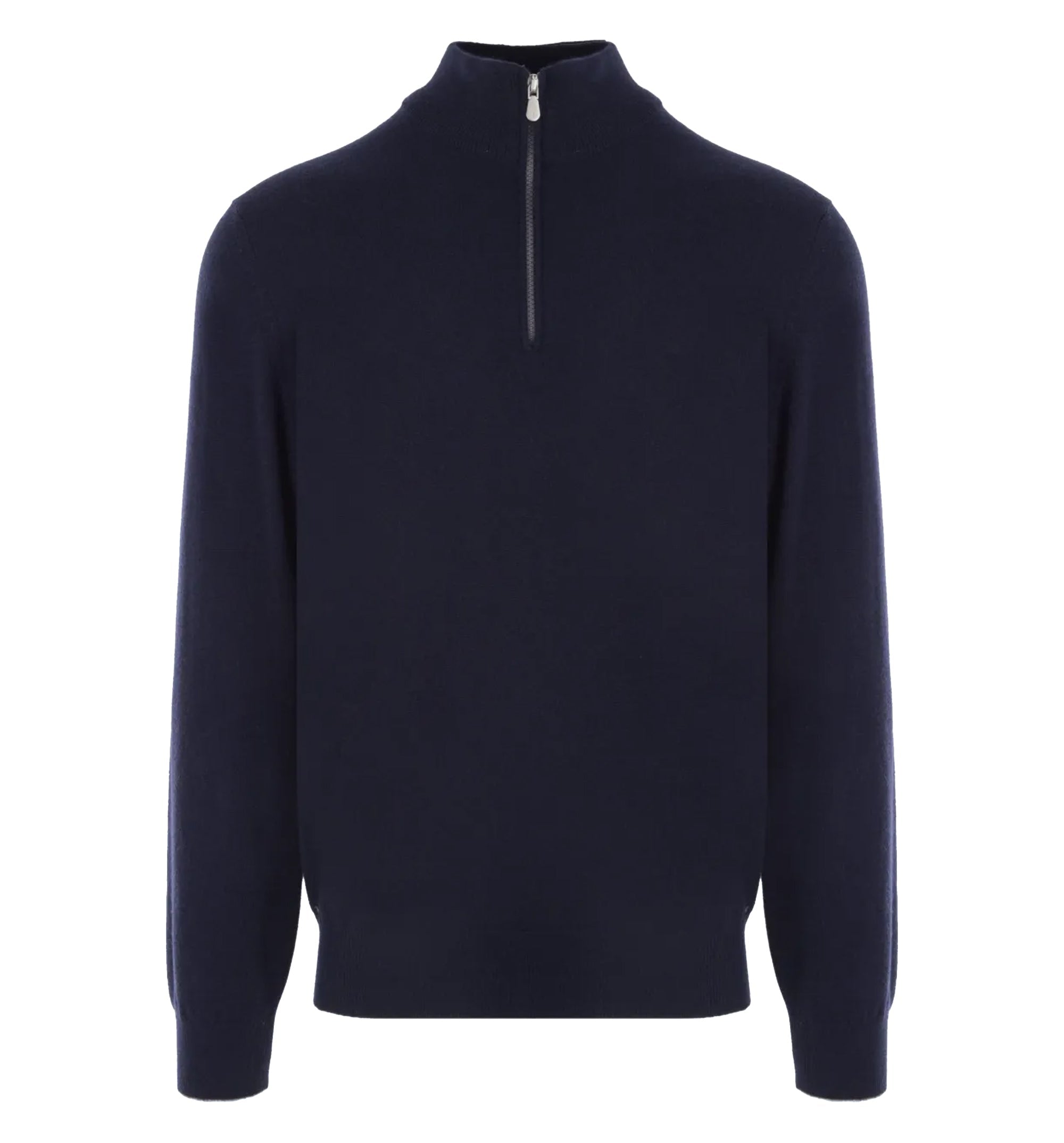 Zip-fastening cashmere sweater