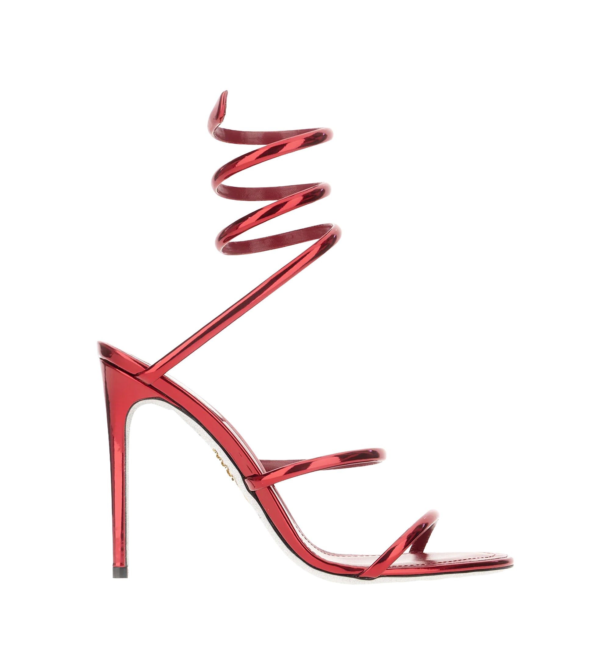 Red leather Cleo sandals