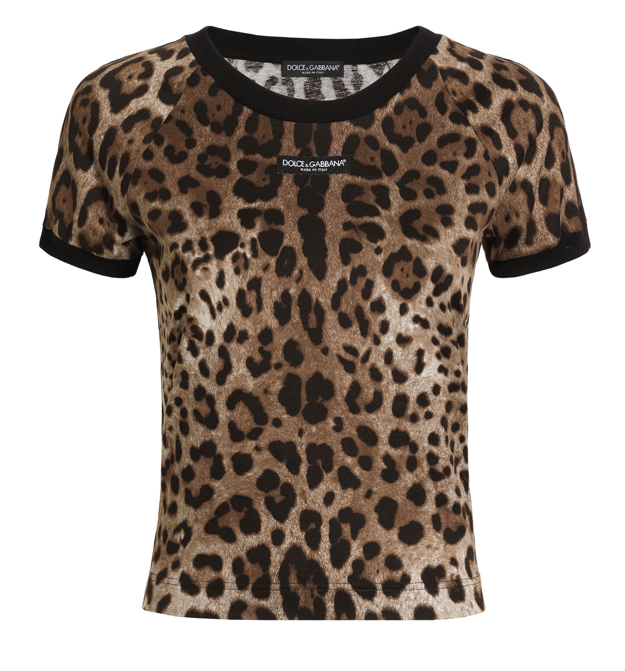Leo-print jersey t-shirt