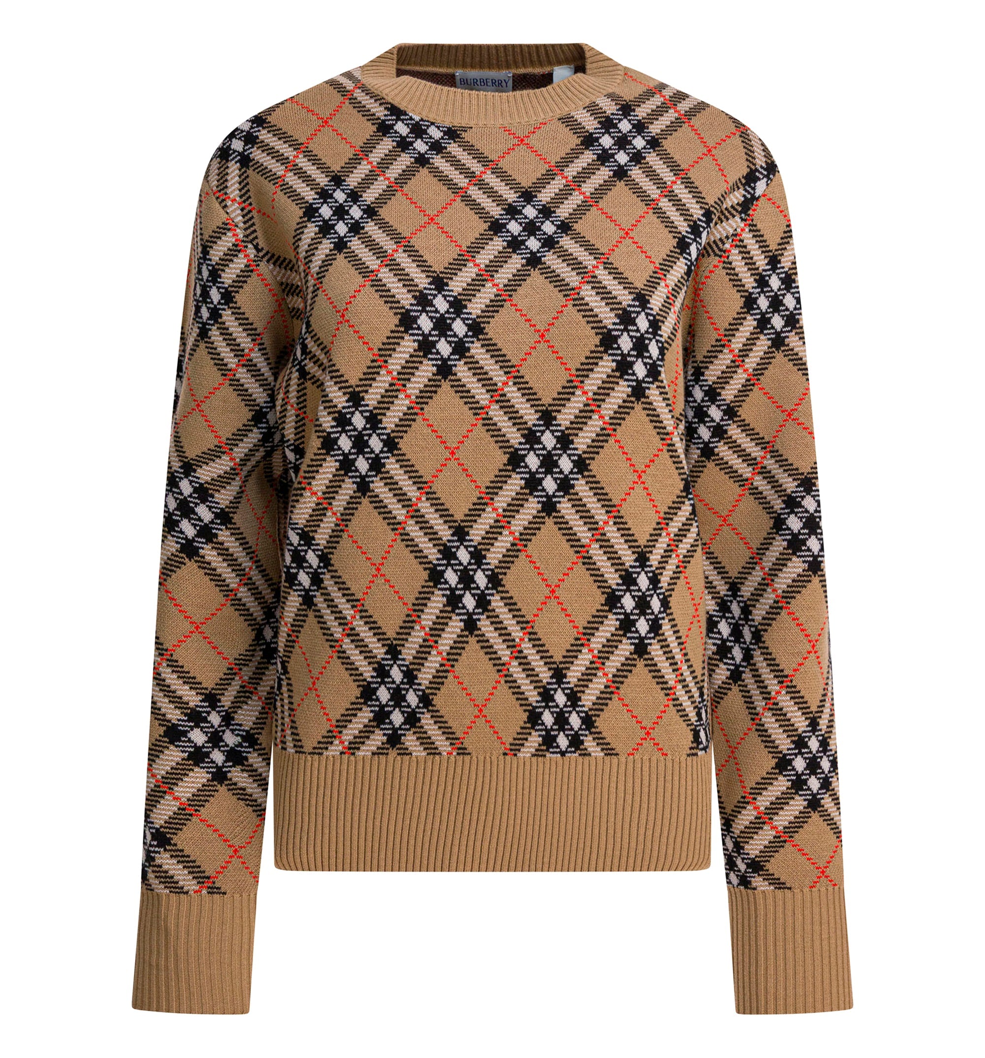 Wool blend crew neck sweater