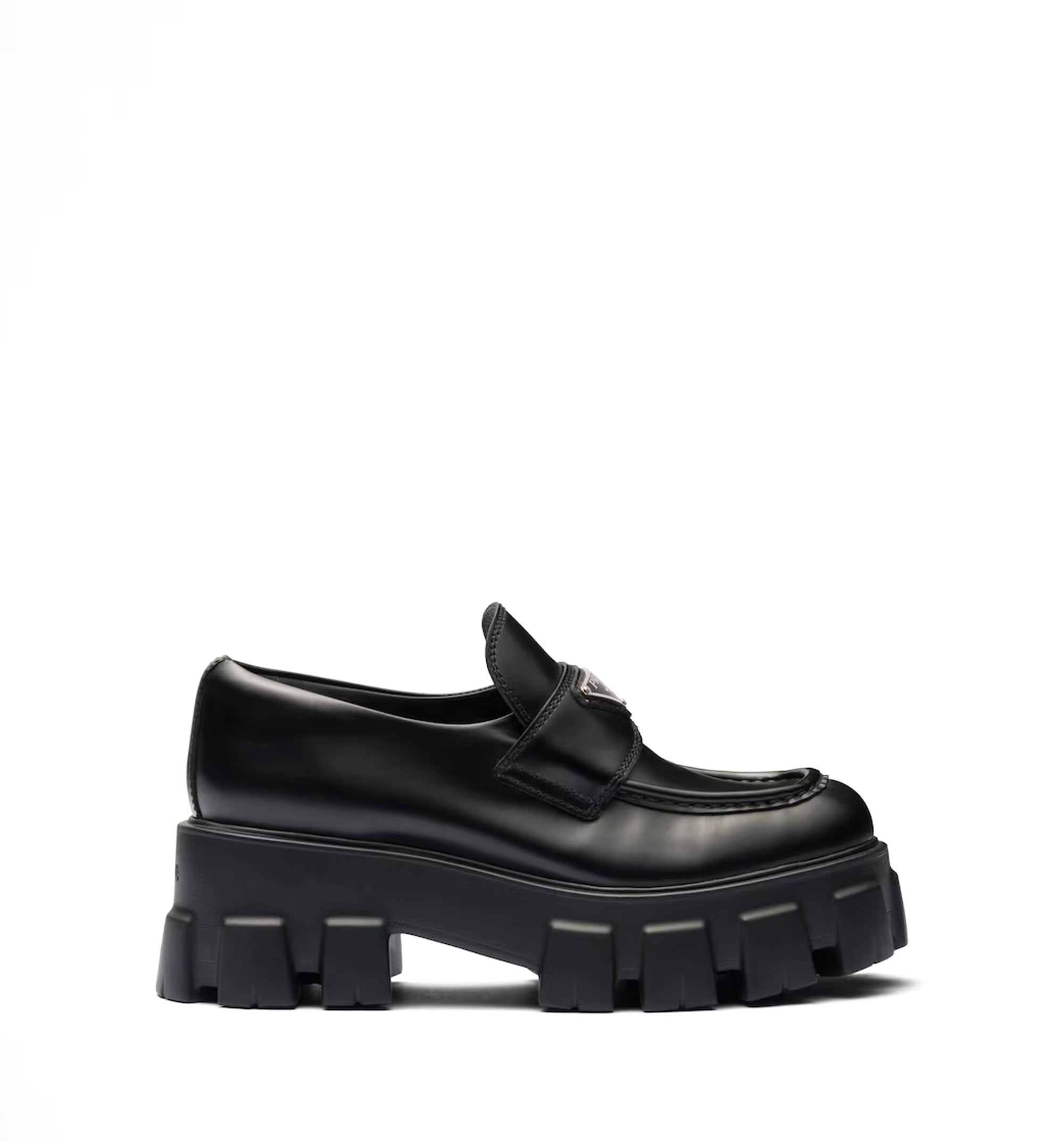 Brushed leather Monolith loafers