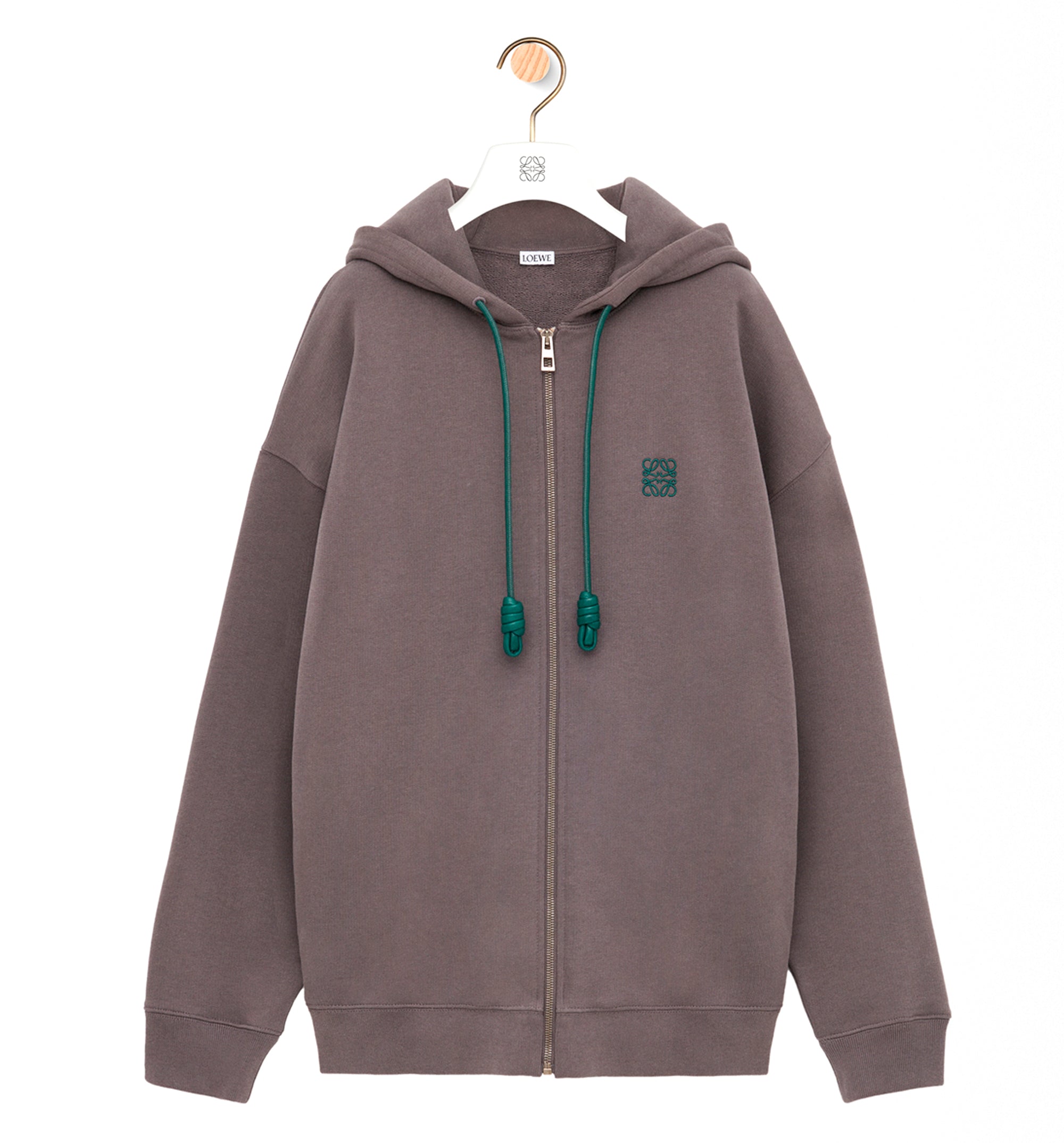 Zip-up hoodie in cotton
