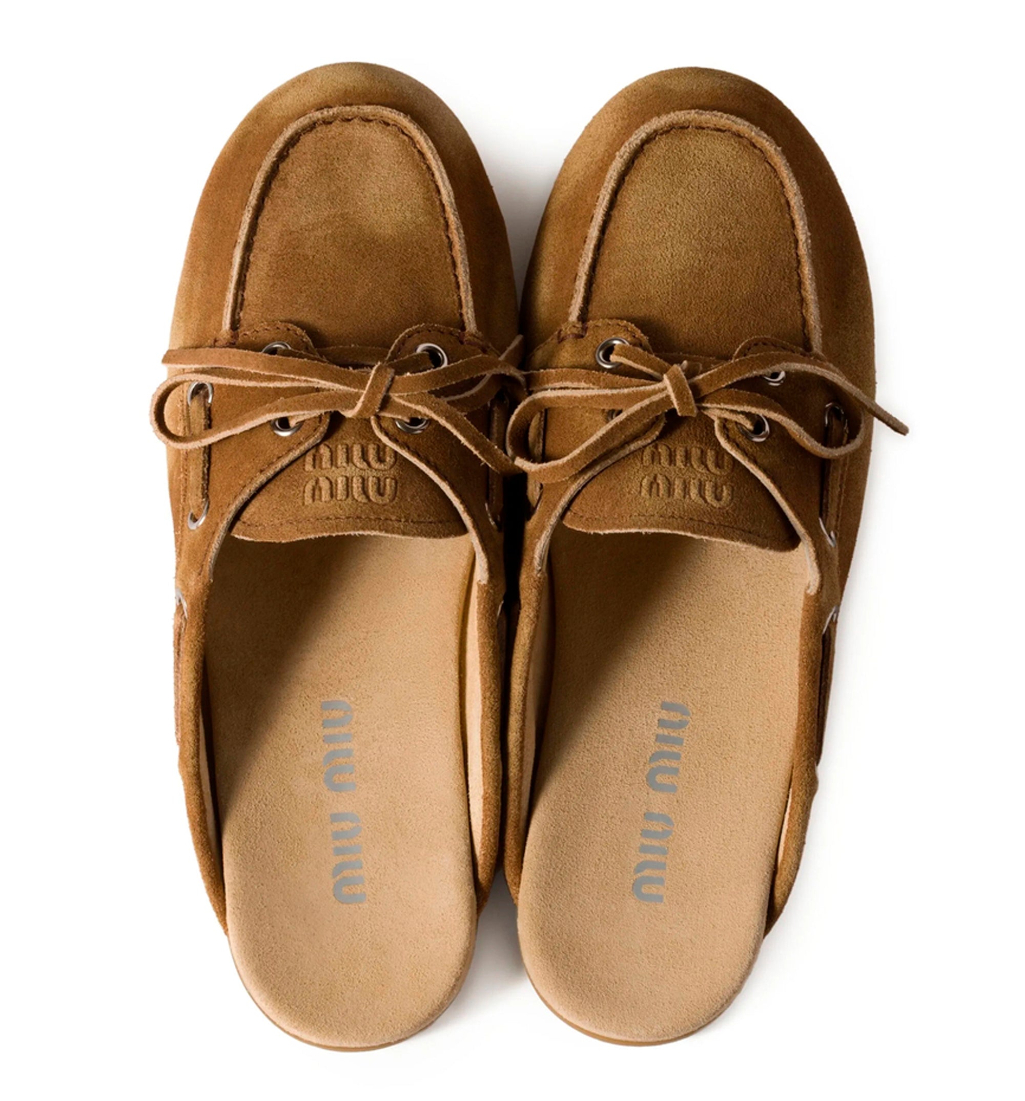 Faded suede Deck mules