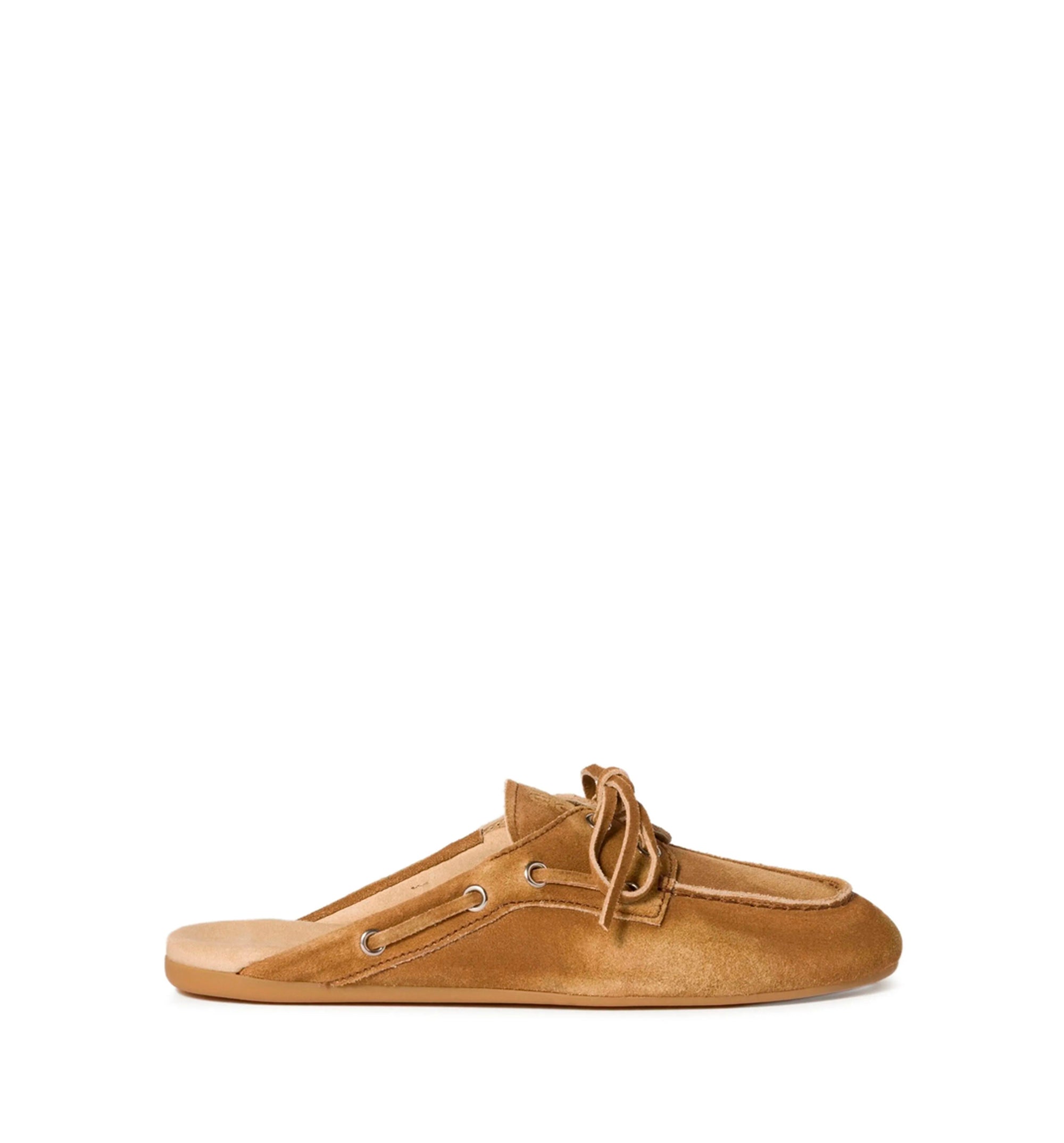 Faded suede Deck mules