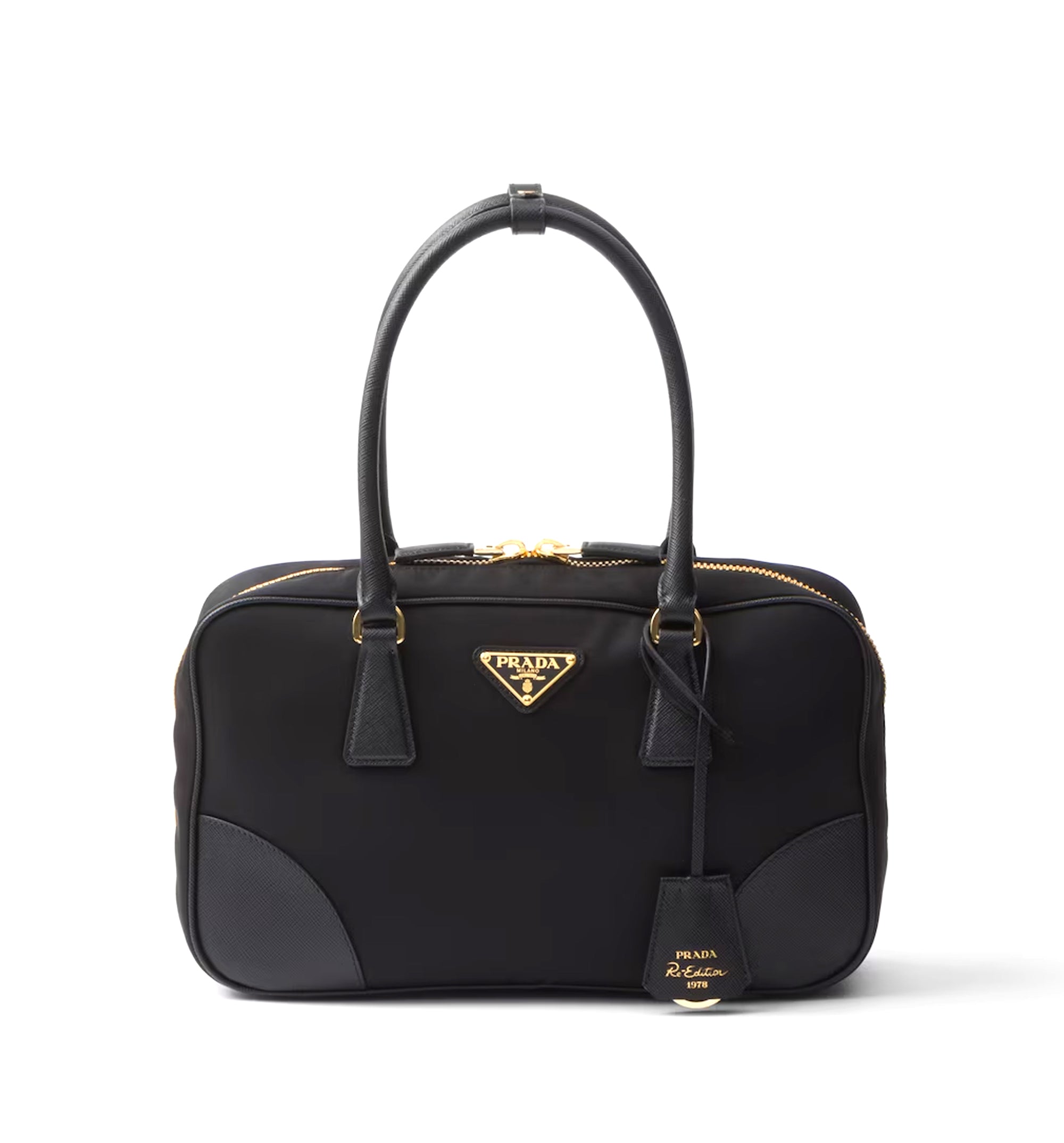 Re-Edition 1978 medium Re-Nylon and Saffiano leather two-handle bag