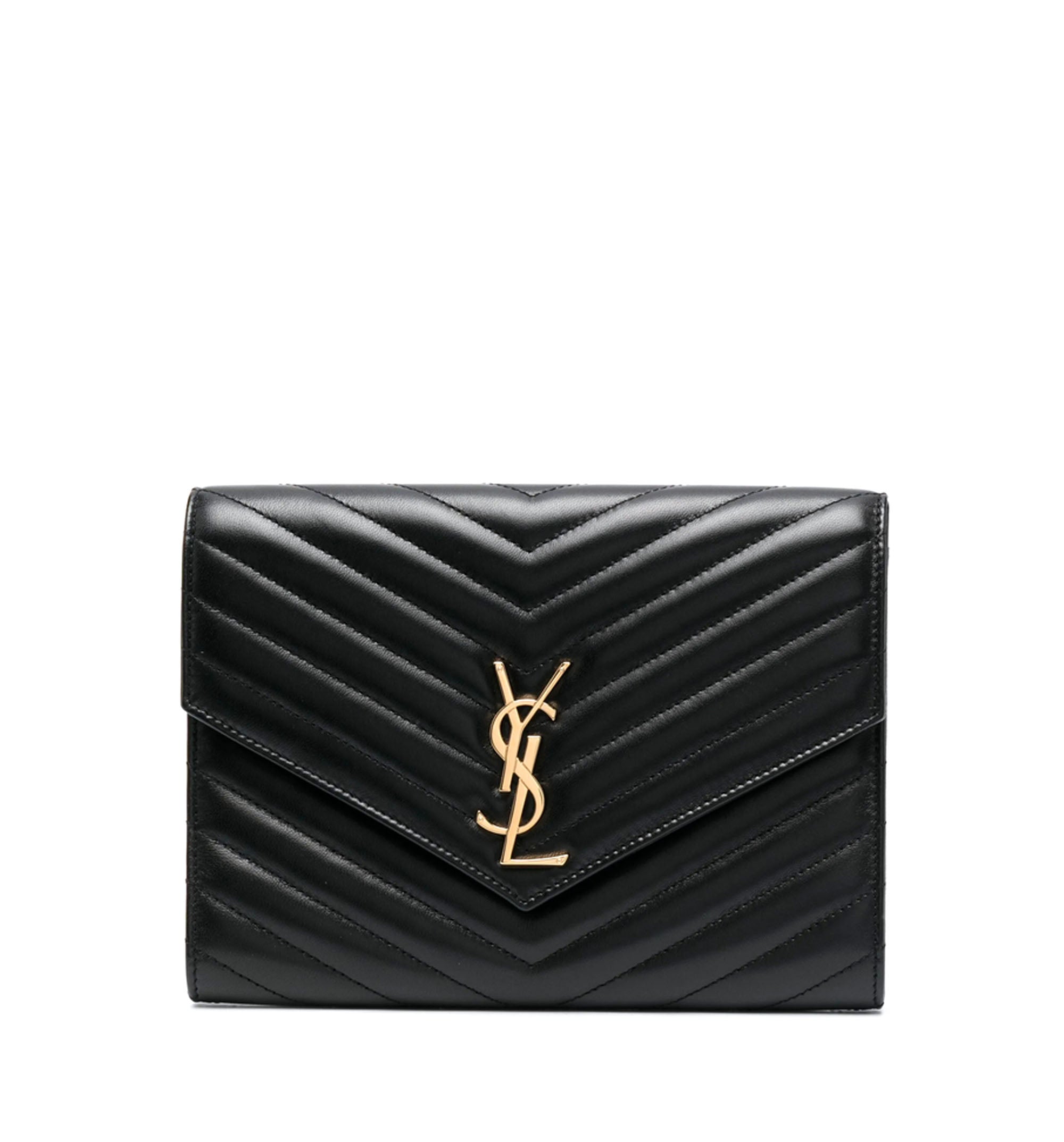 Cassandre Matelassé Leather Clutch Bag