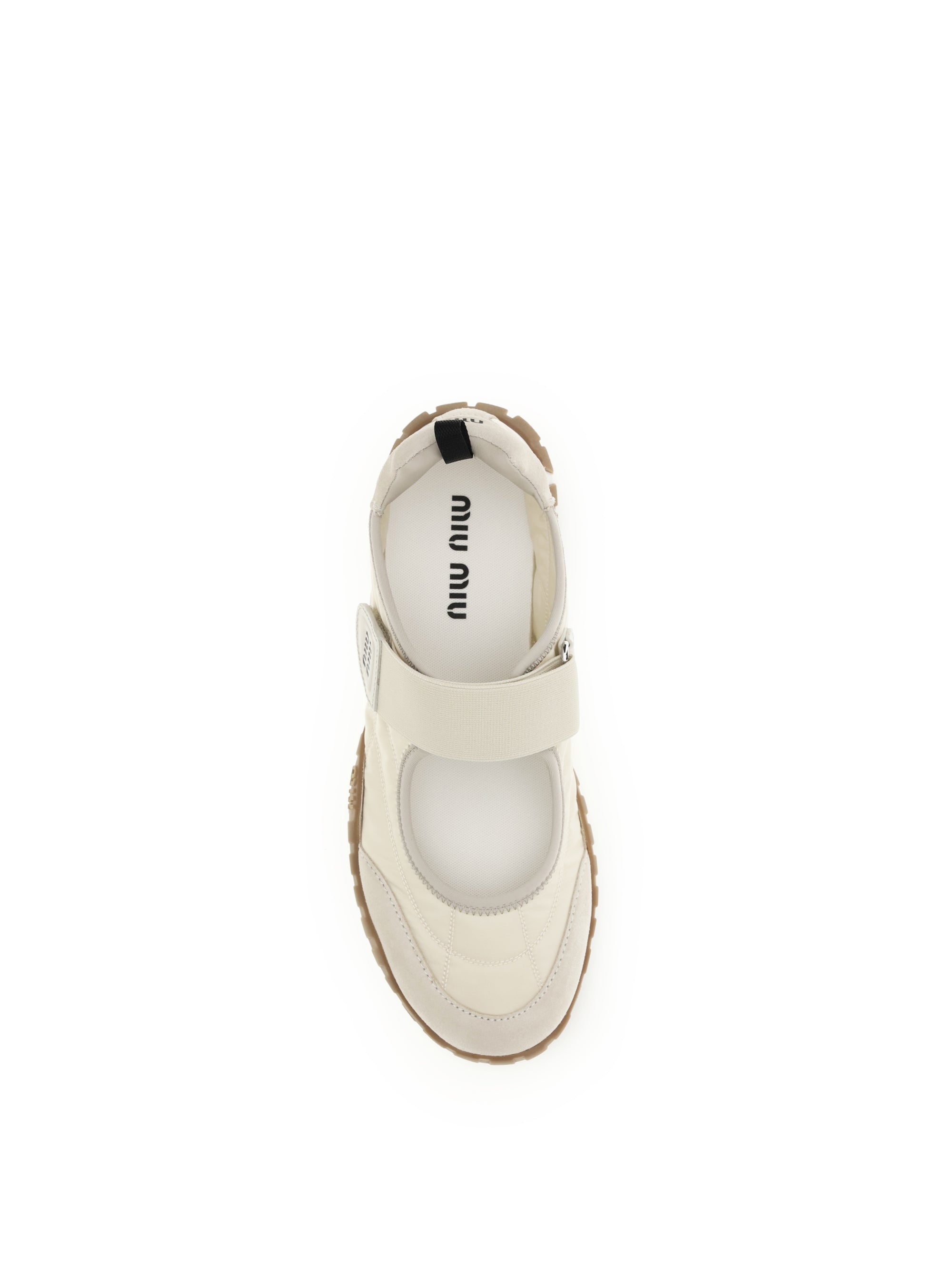 Tyre Technical Fabric And Suede Ballerinas