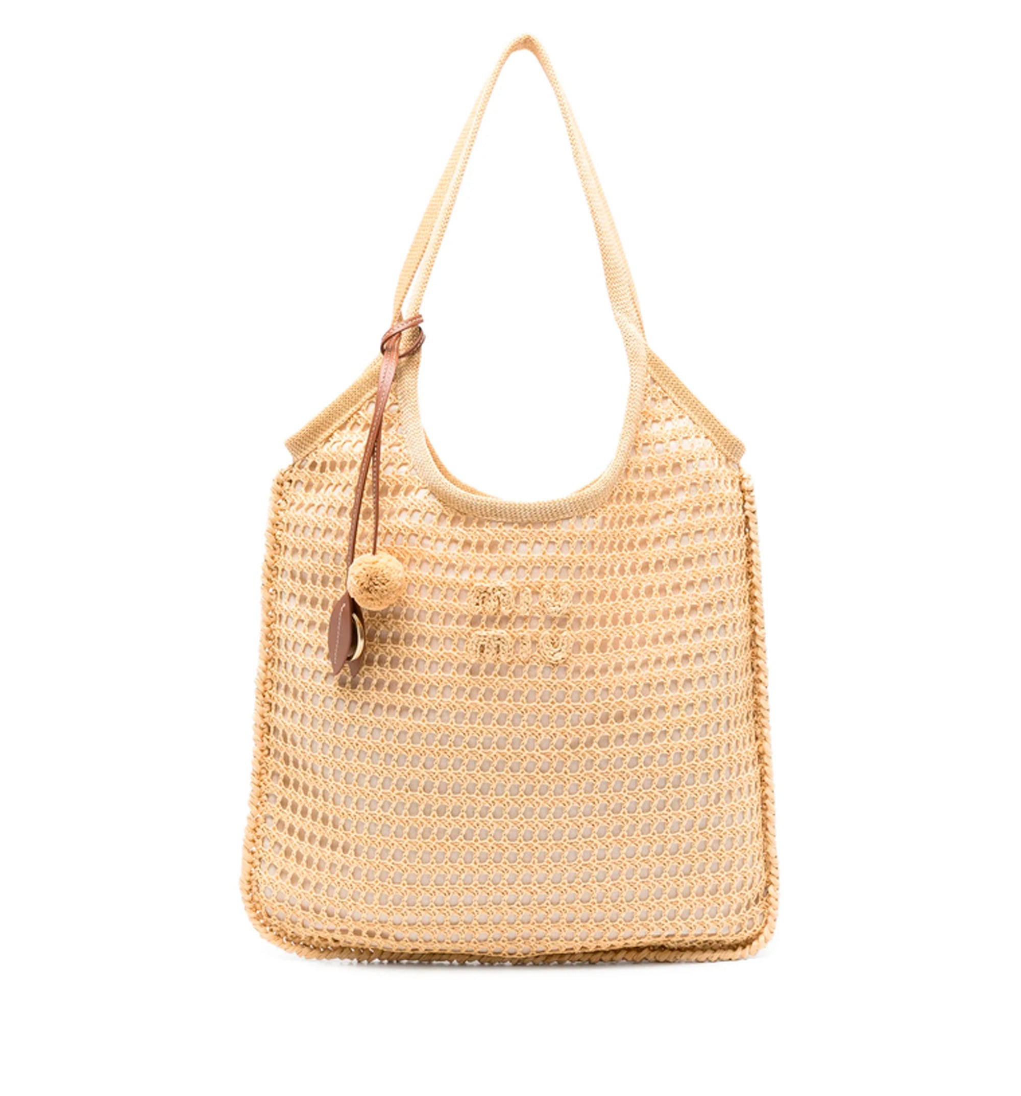 Ivy raffia crochet bag