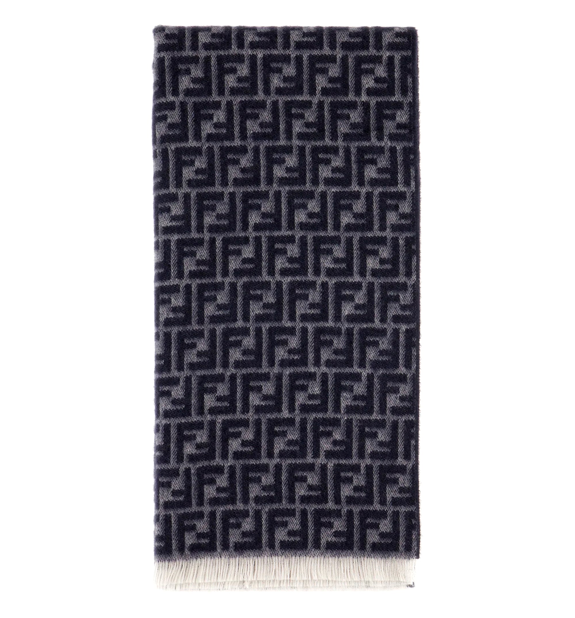Embroidered wool scarf