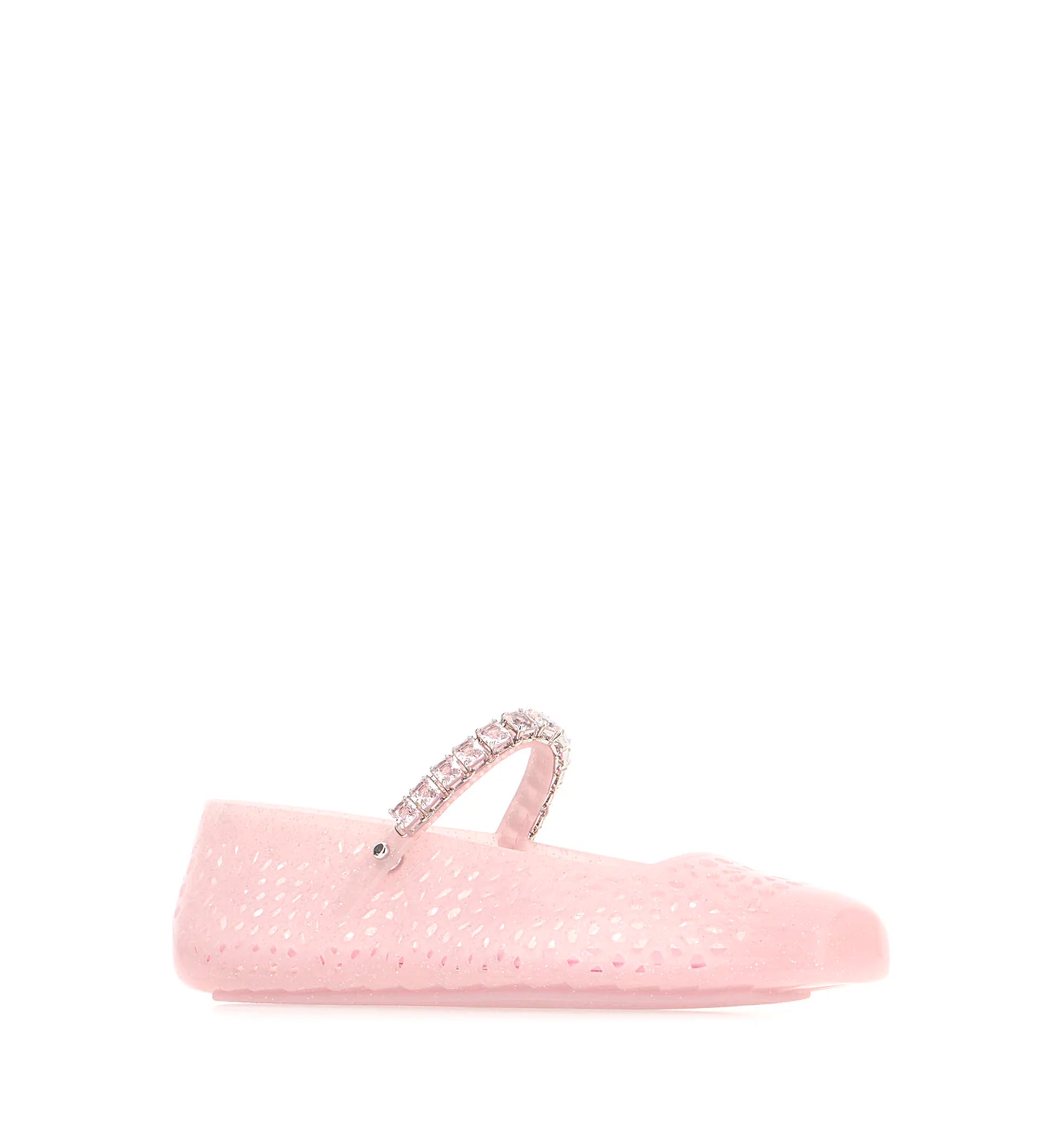 Pink rubber Jelly ballerinas