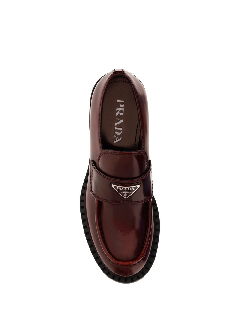 Men's Chocolate Brushed Leather Loafers - Porpora Fume