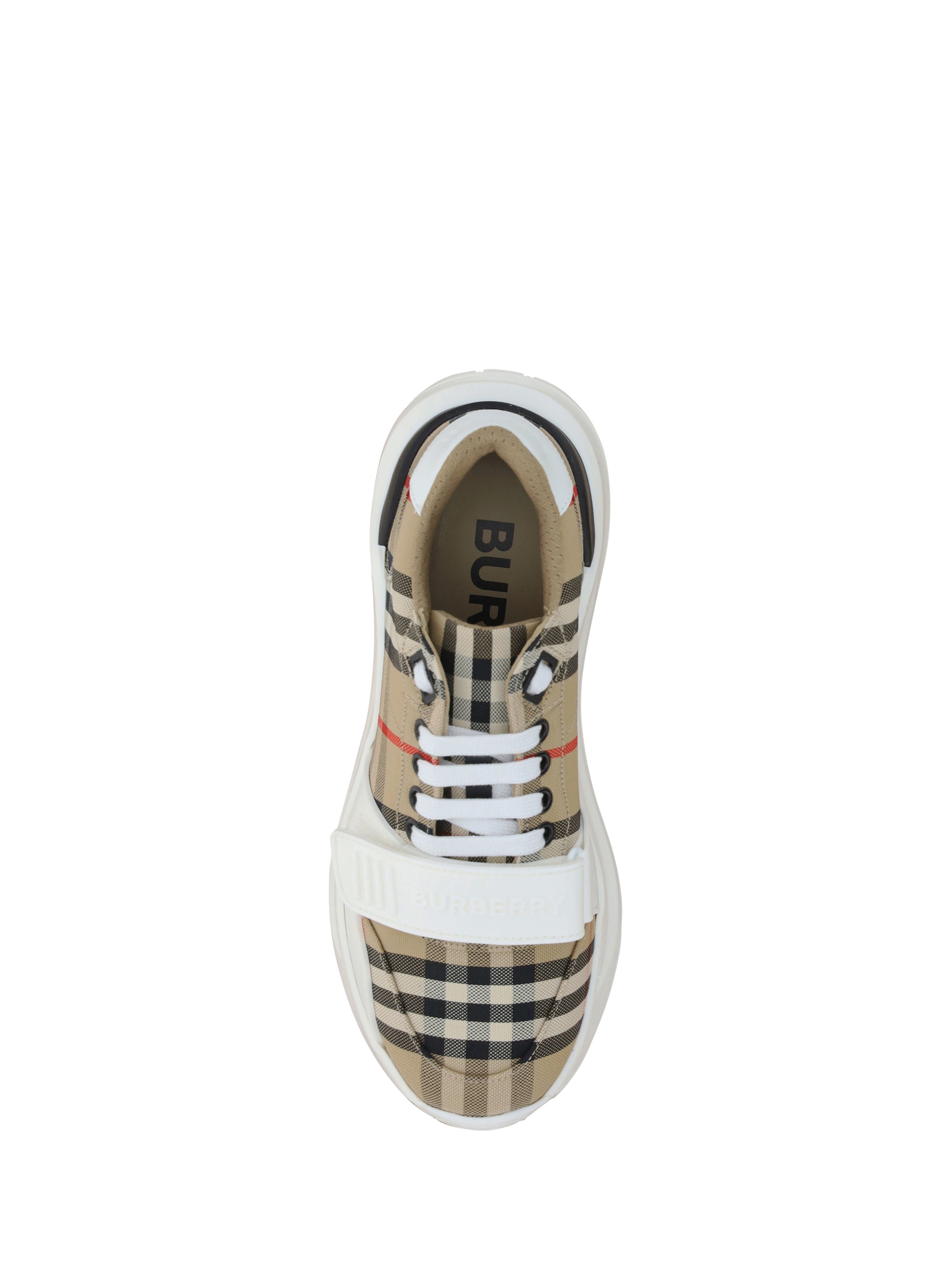Vintage Check Cotton Sneakers