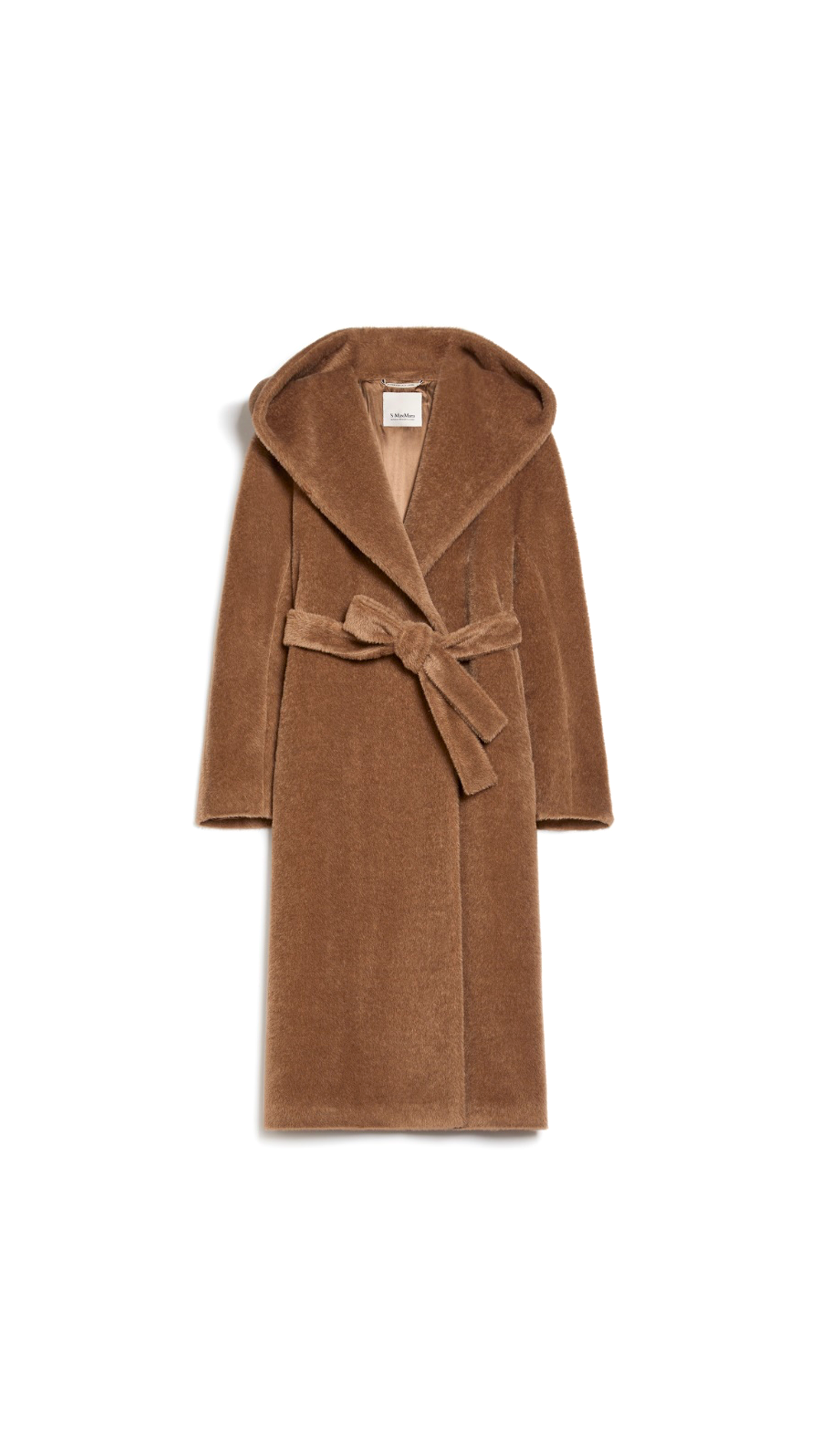 Alpaca And Wool Coat With Belt - Honey