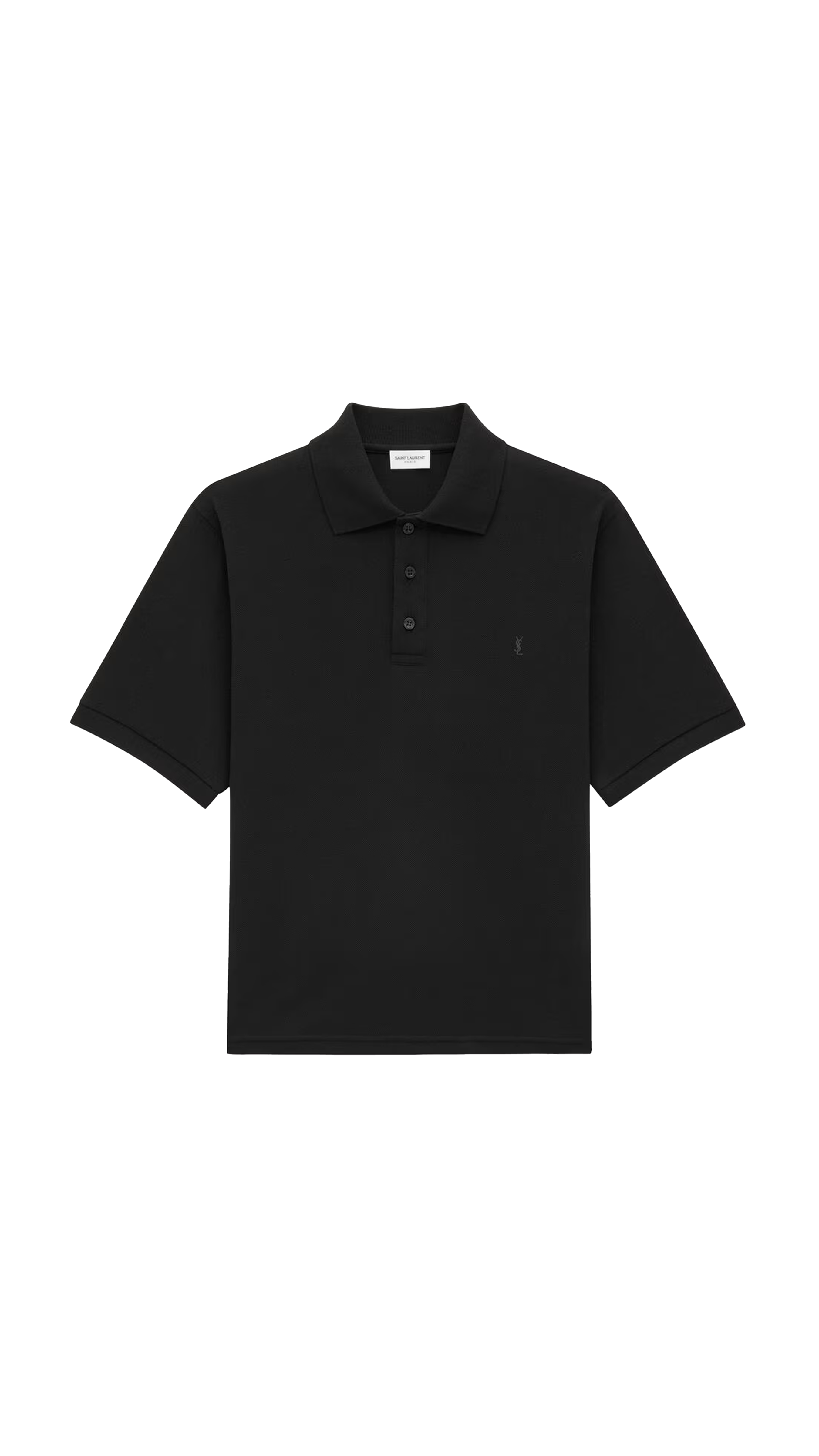 Cassandre Polo Shirt in Piqué - Black