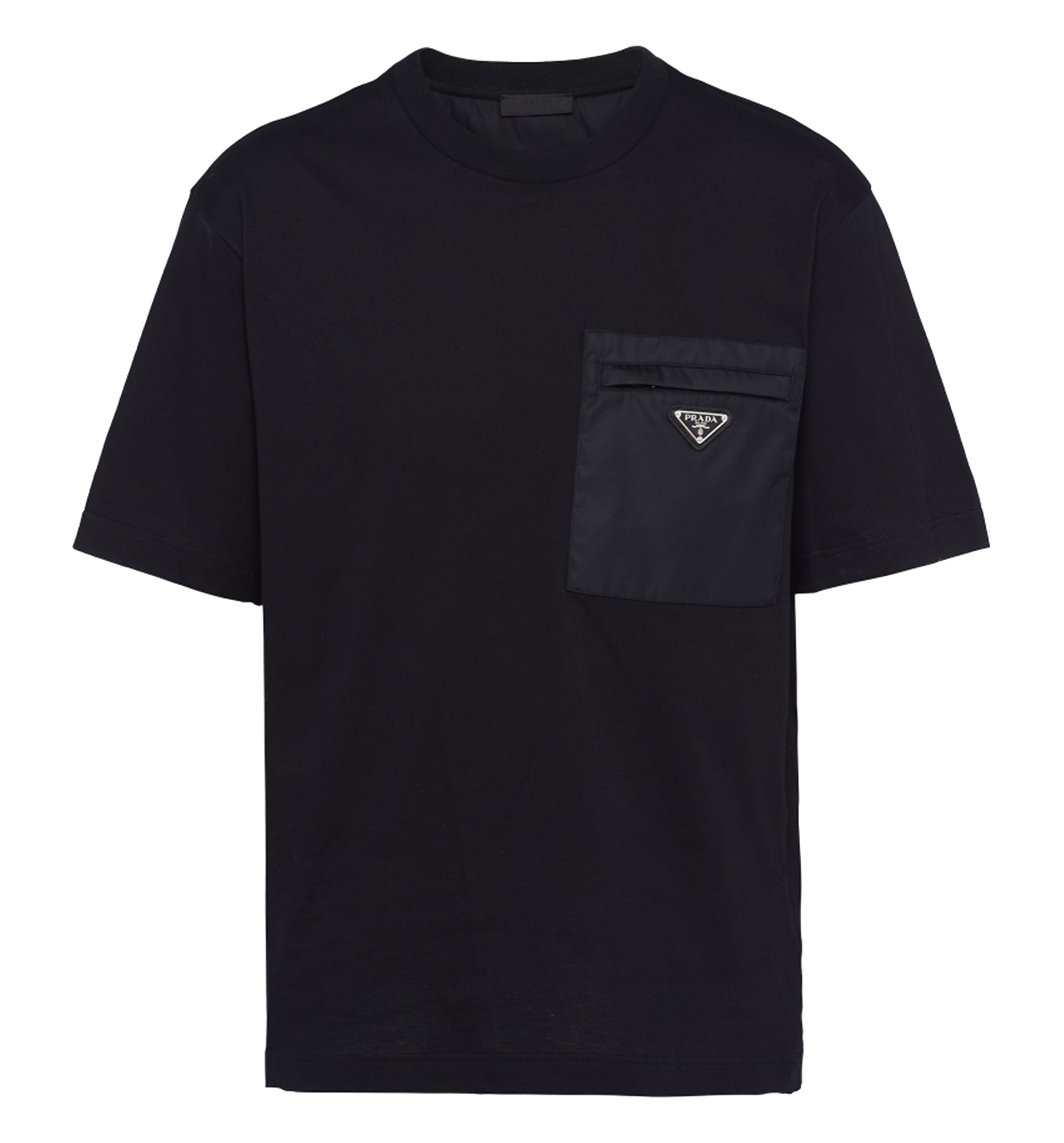 Re-Nylon and jersey T-shirt