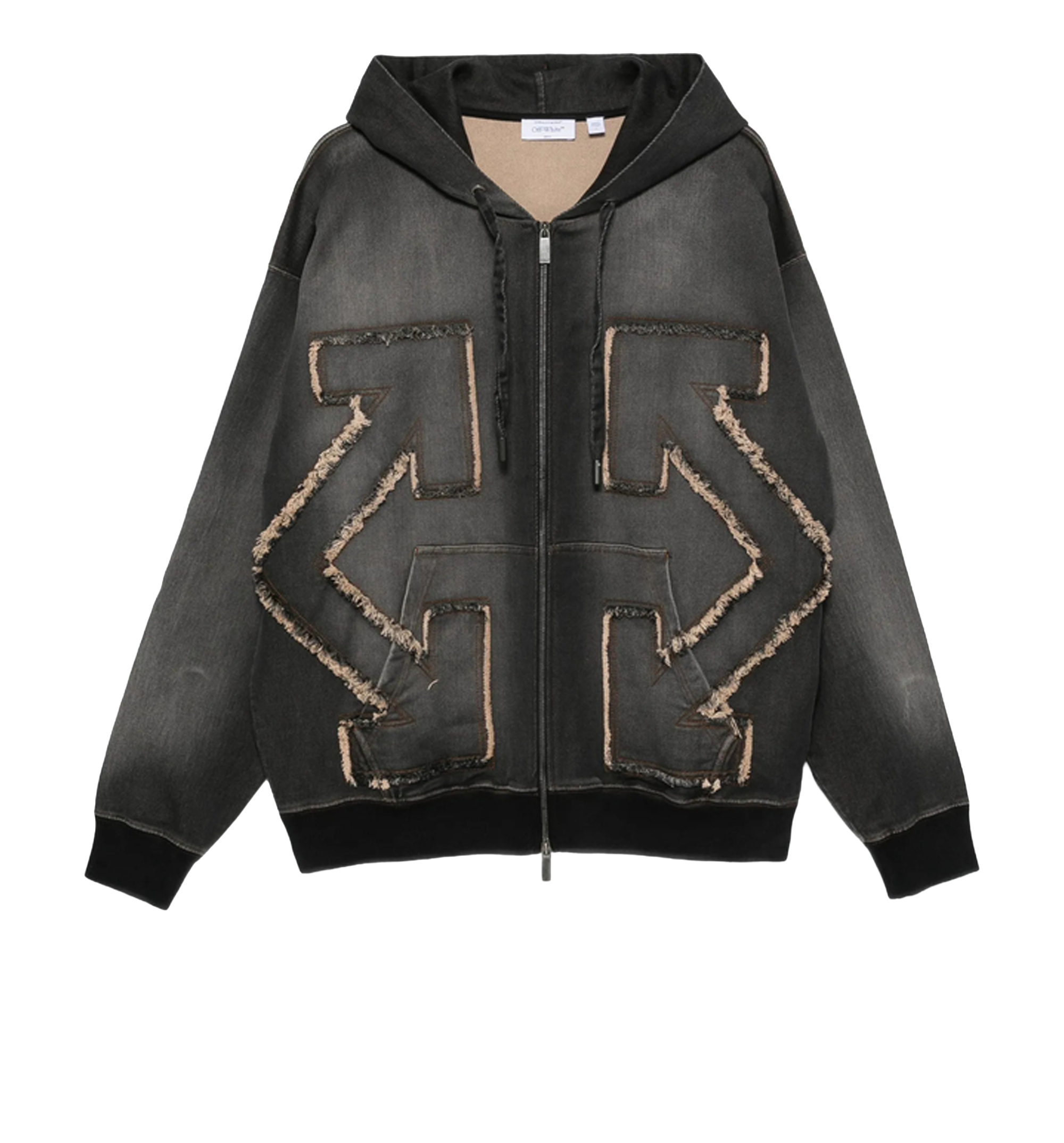 Arrows-patchwork Zip-up Hoodie