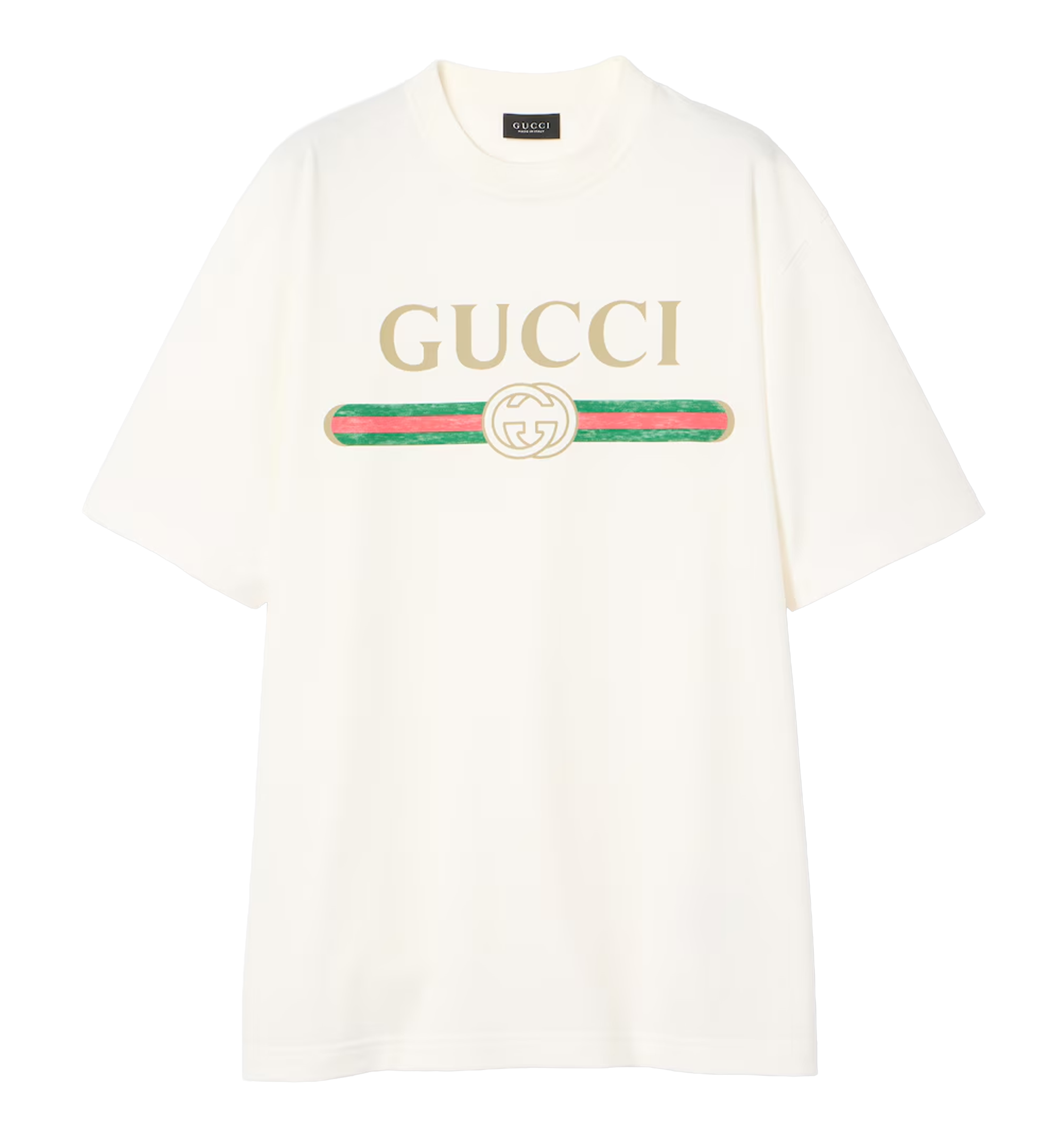 Cotton jersey and silk T-shirt with print