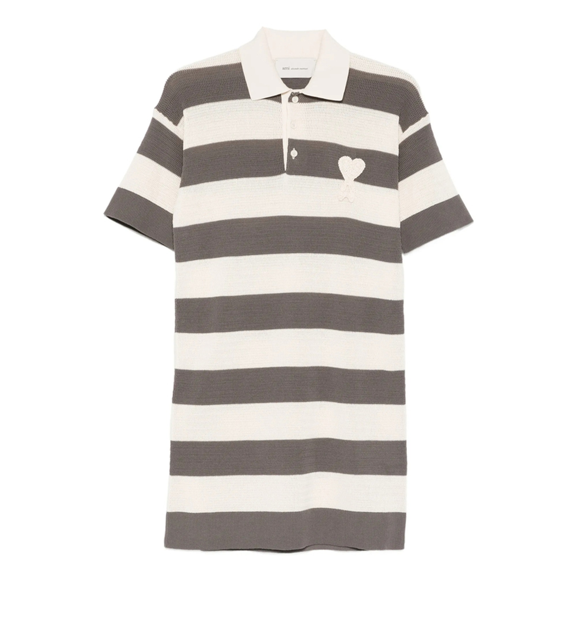 Striped Heart Appliqué Dress